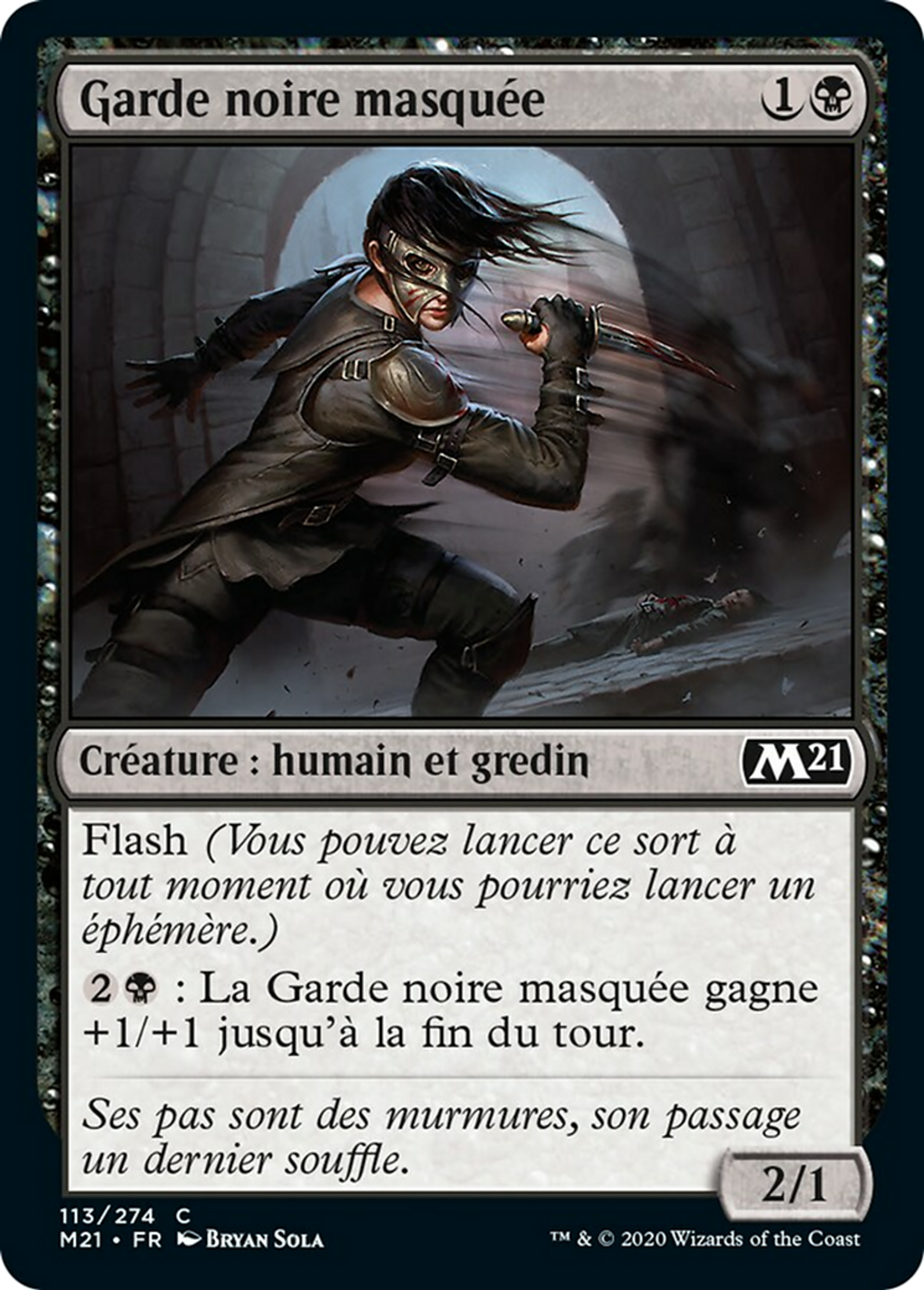 Garde noire masquée — Core Set 2021 — Magic: The Gathering
