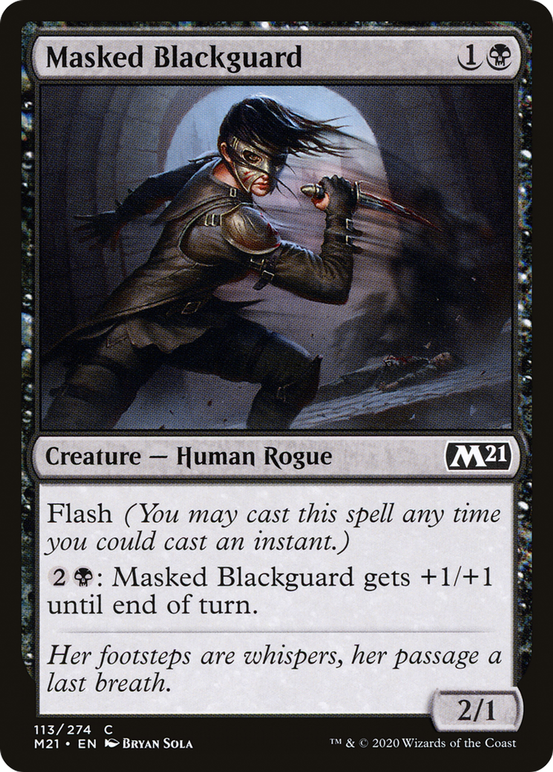Garde noire masquée — Core Set 2021 — Magic: The Gathering