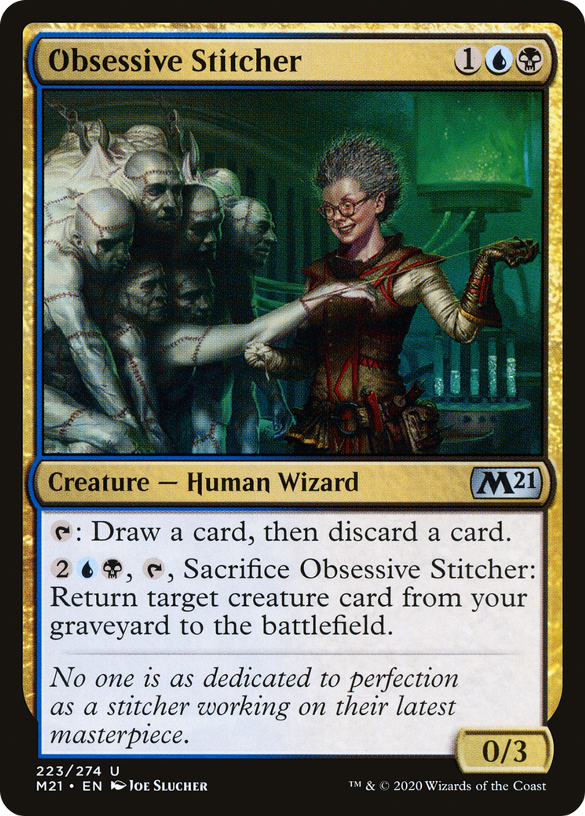 Obsessive Stitcher — Core Set 2021 — Magic: The Gathering