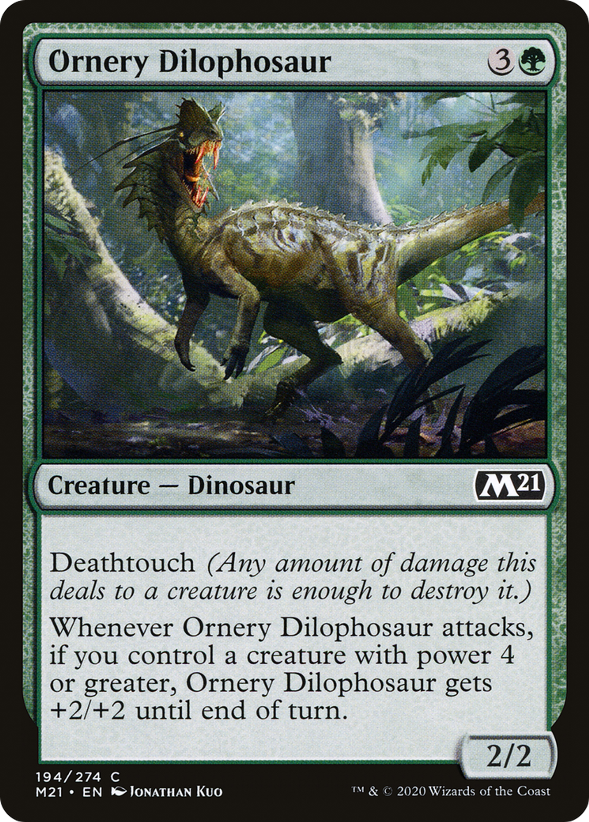 Dilophosaure hargneux — Core Set 2021 — Magic: The Gathering