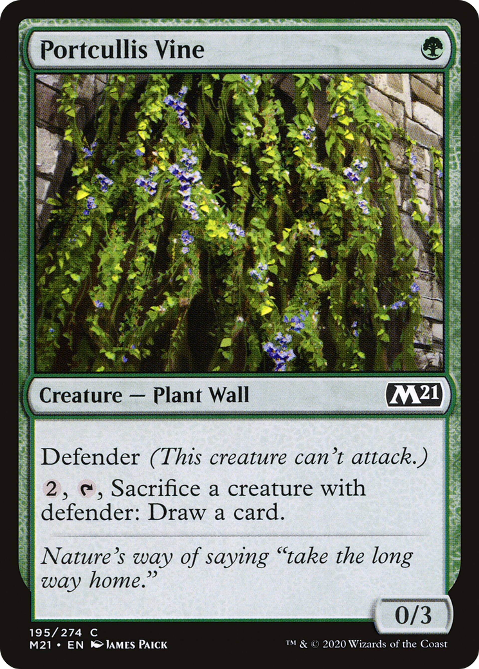 Portcullis Vine — Core Set 2021 — Magic: The Gathering