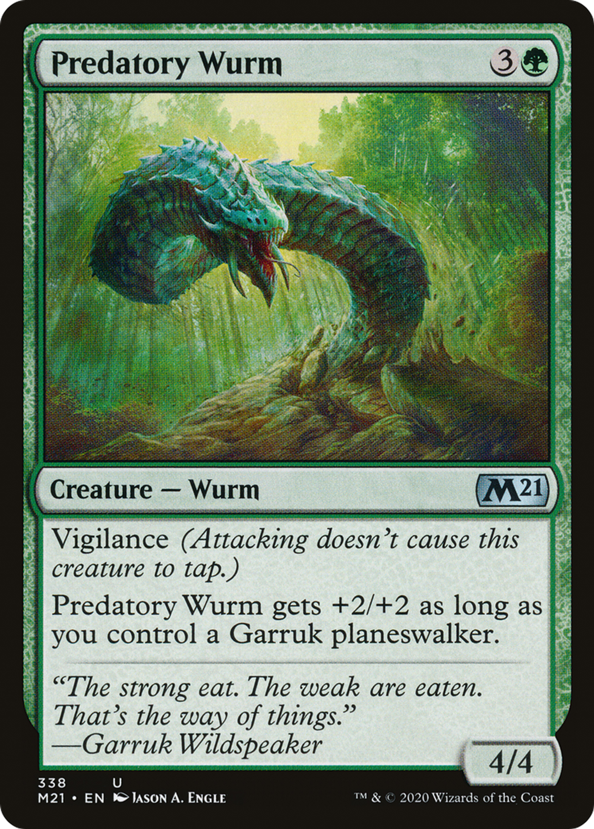 Predatory Wurm — Core Set 2021 — Magic: The Gathering
