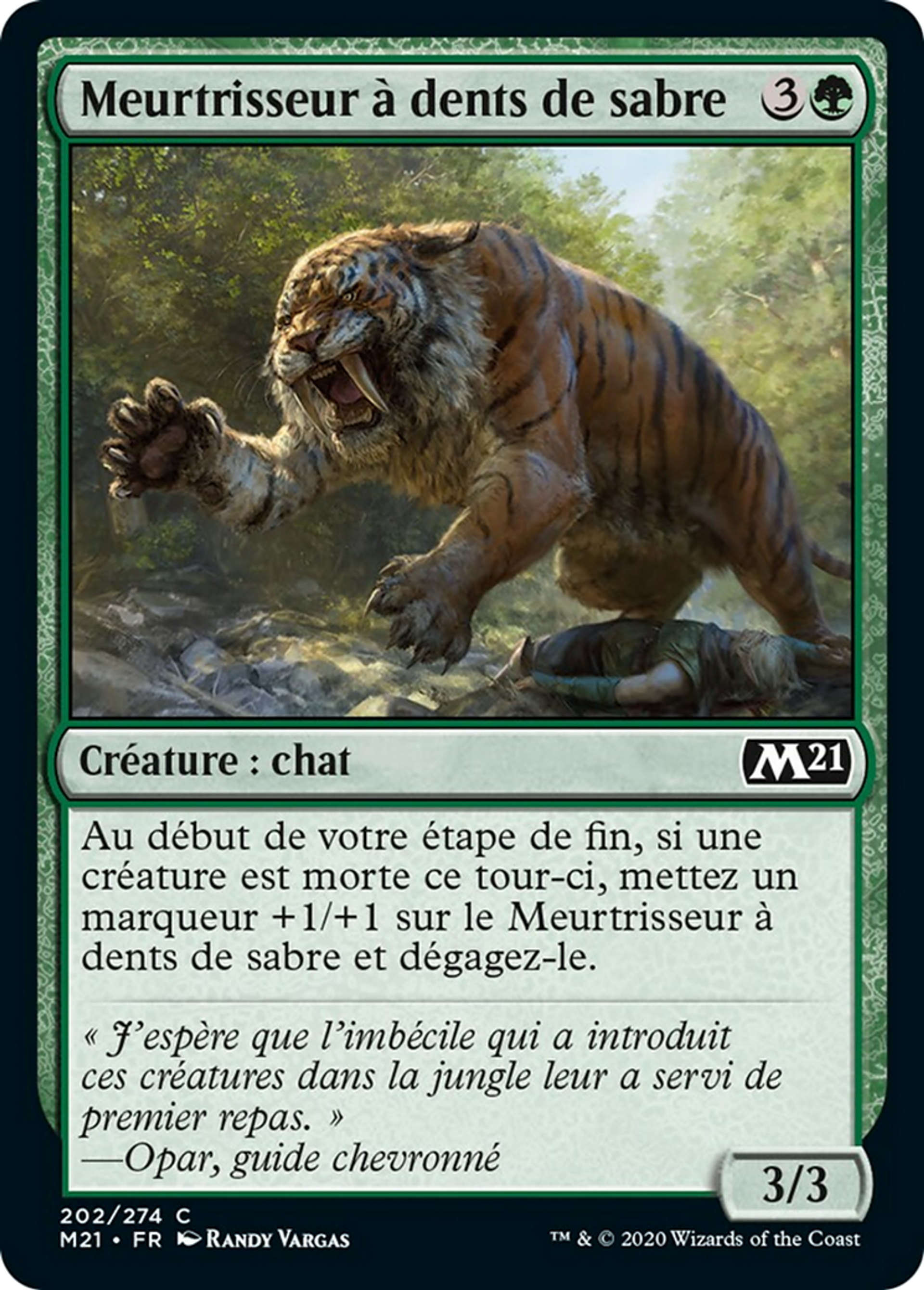 Meurtrisseur à dents de sabre — Core Set 2021 — Magic: The Gathering