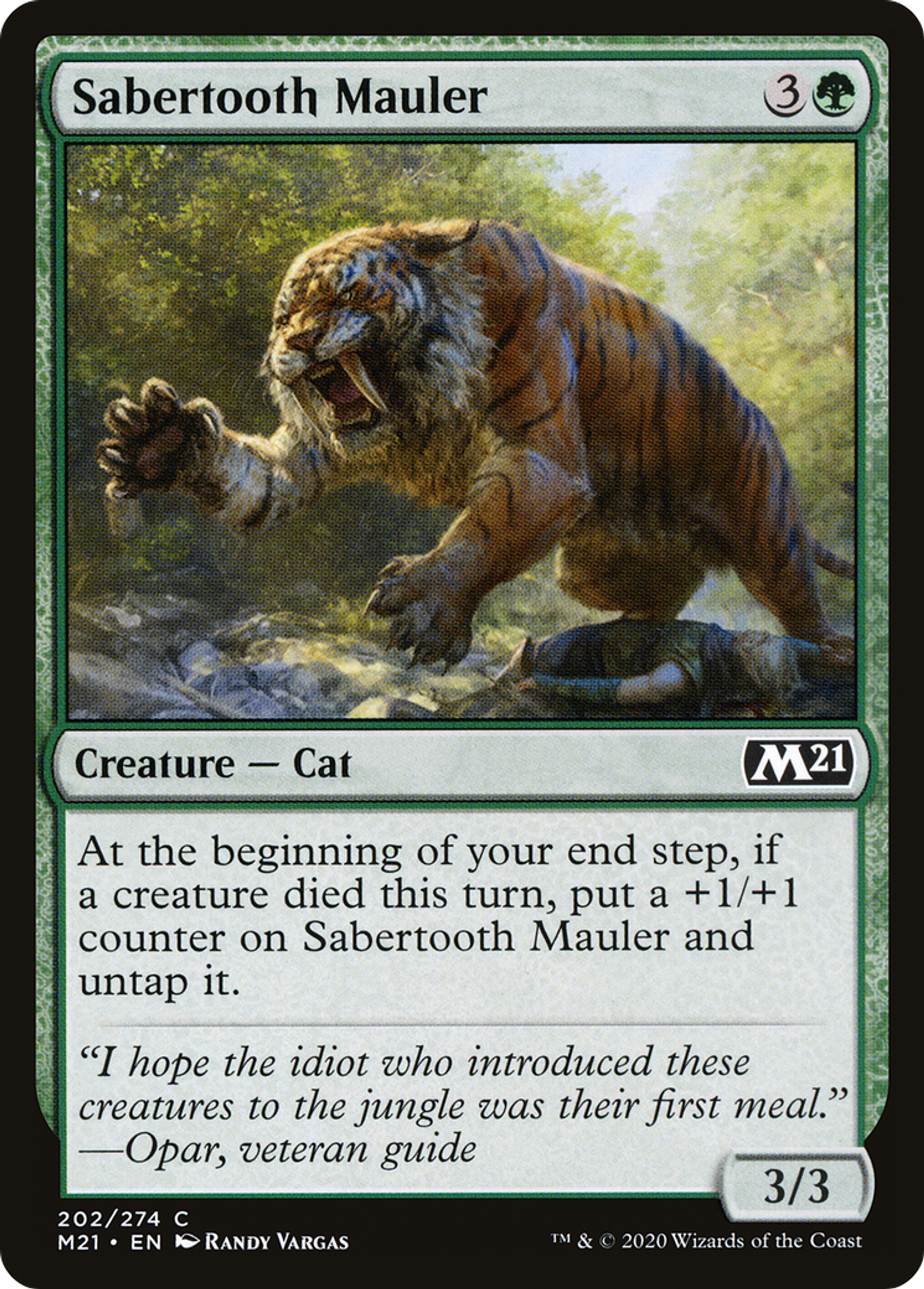 Sabertooth Mauler — Core Set 2021 — Magic: The Gathering