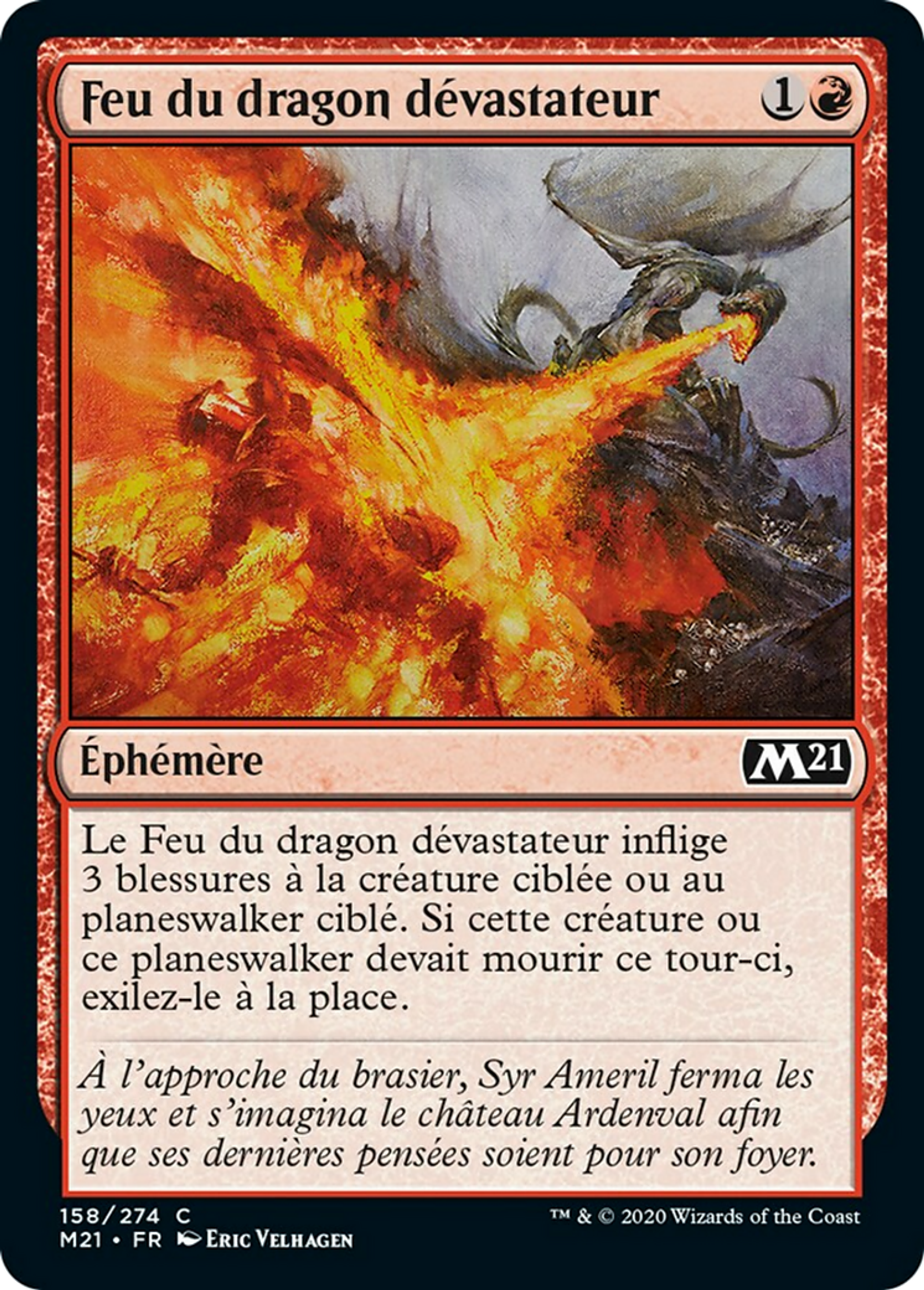 Feu du dragon dévastateur — Core Set 2021 — Magic: The Gathering