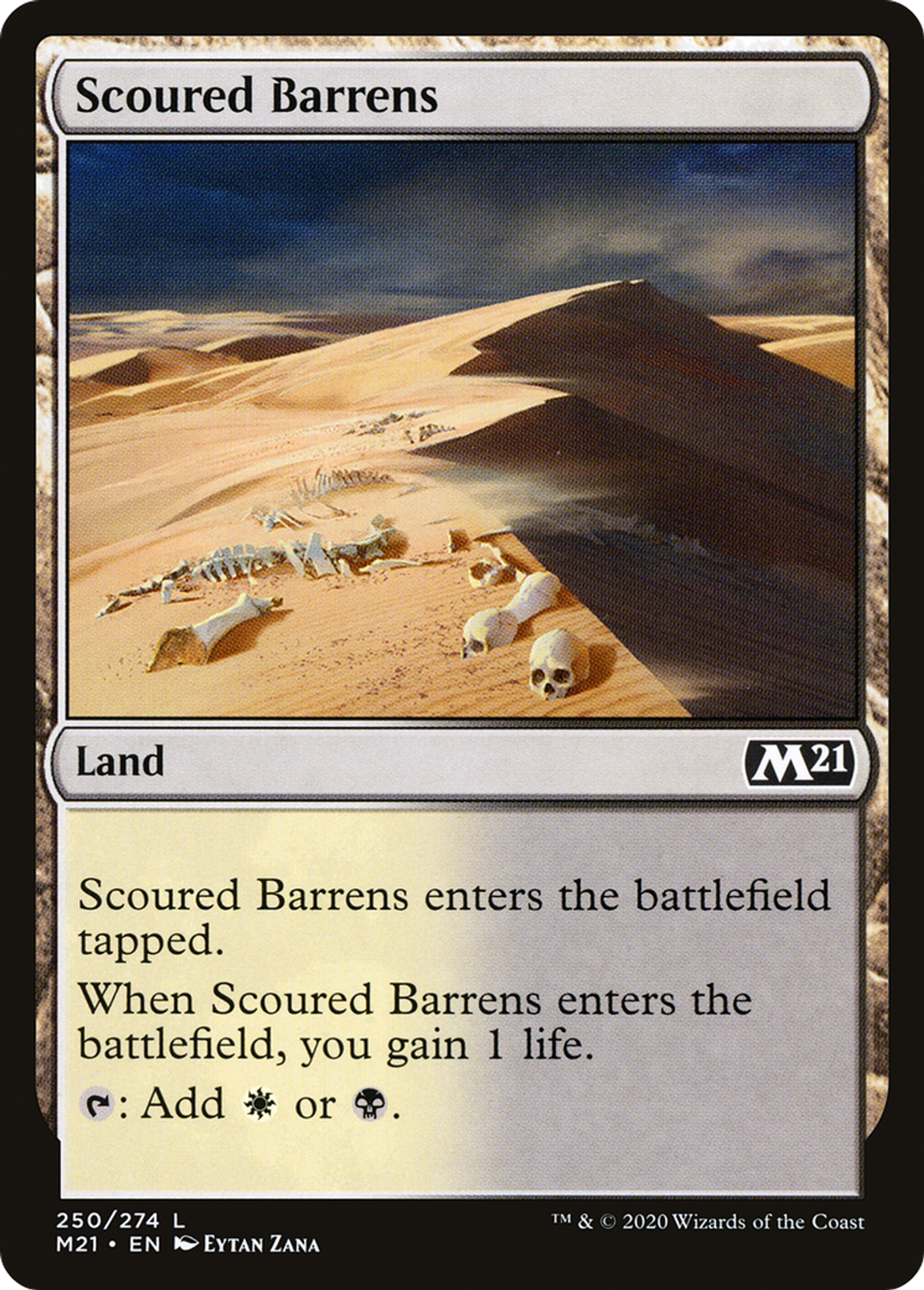 Scoured Barrens — Core Set 2021 — Magic: The Gathering