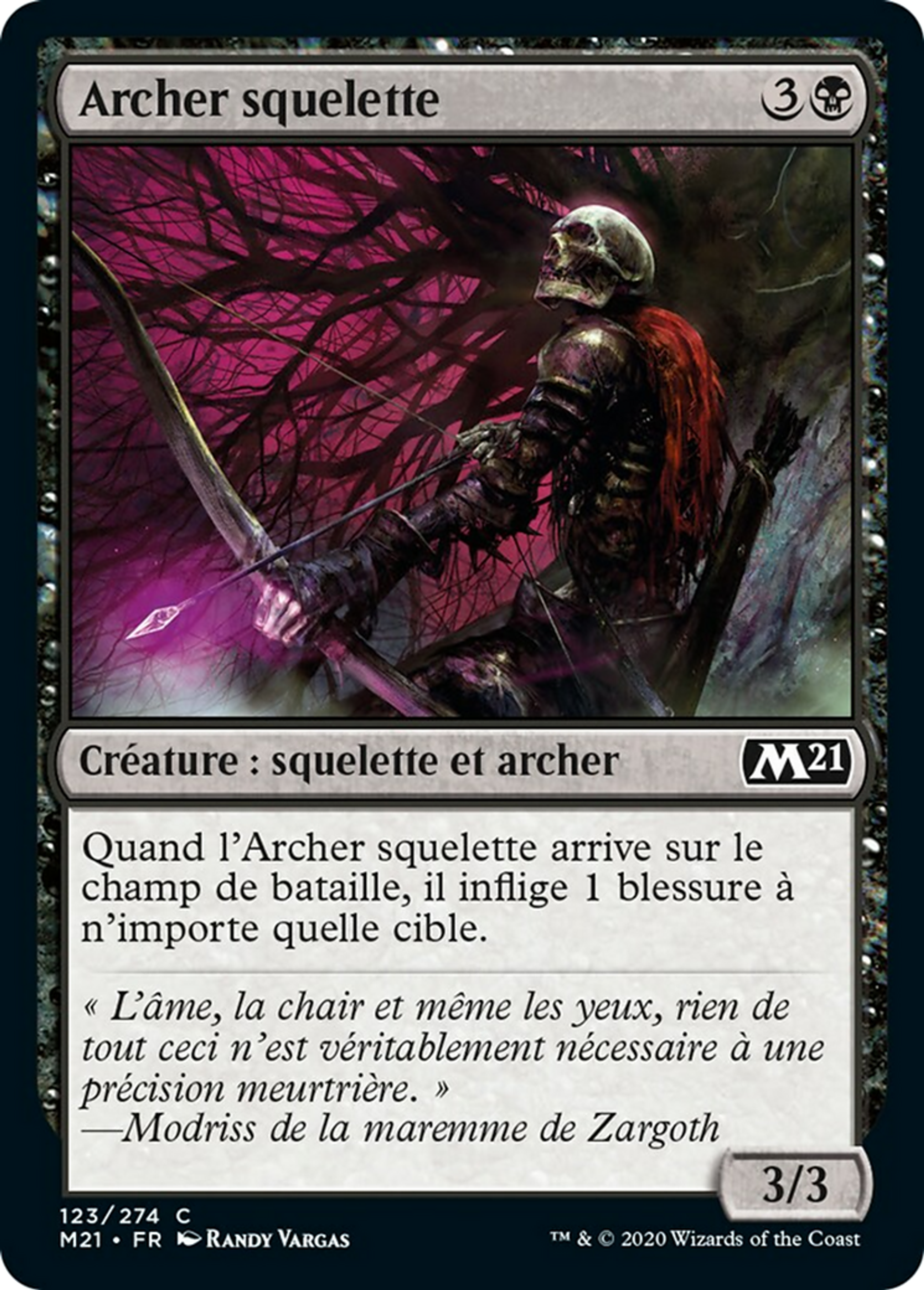 Archer squelette — Core Set 2021 — Magic: The Gathering