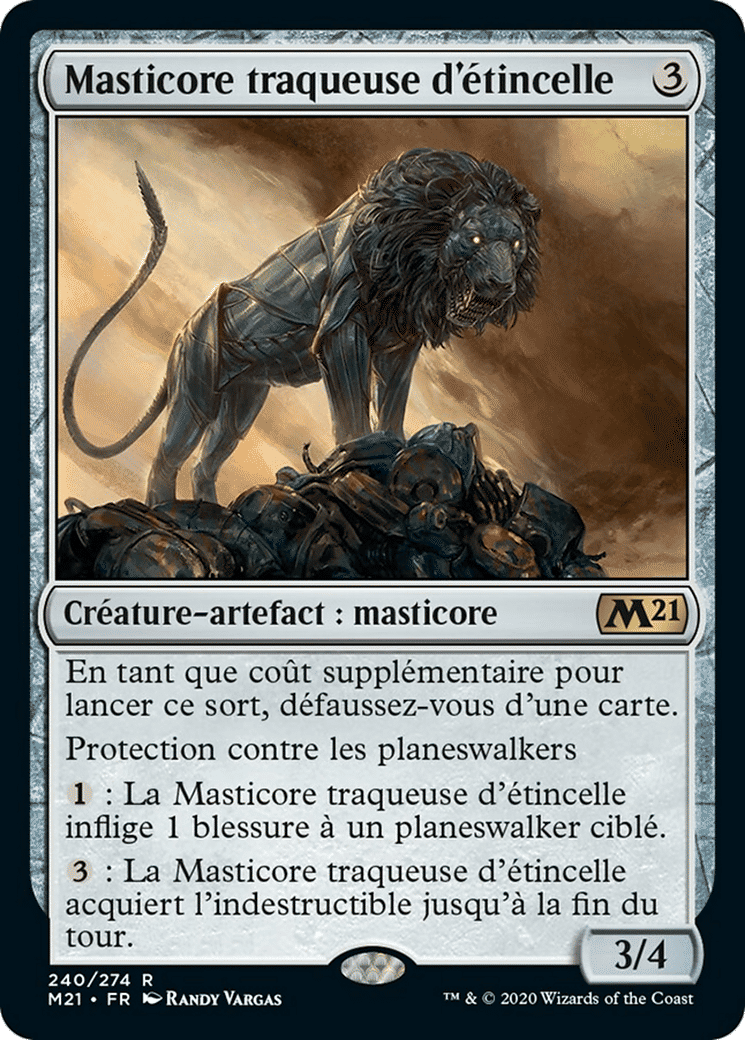 Masticore traqueuse d'étincelle — Core Set 2021 — Magic: The Gathering