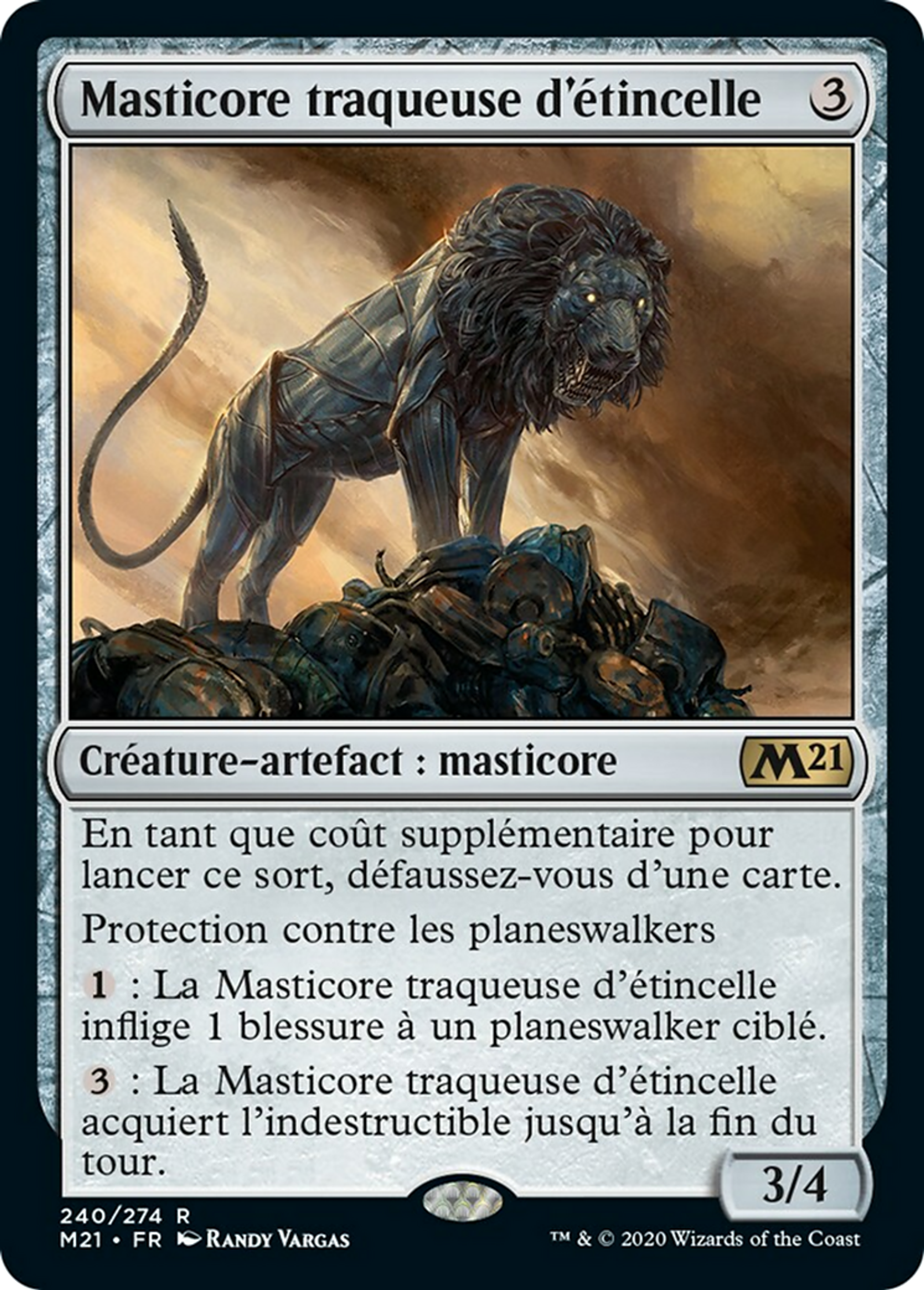 Masticore traqueuse d'étincelle — Core Set 2021 — Magic: The Gathering