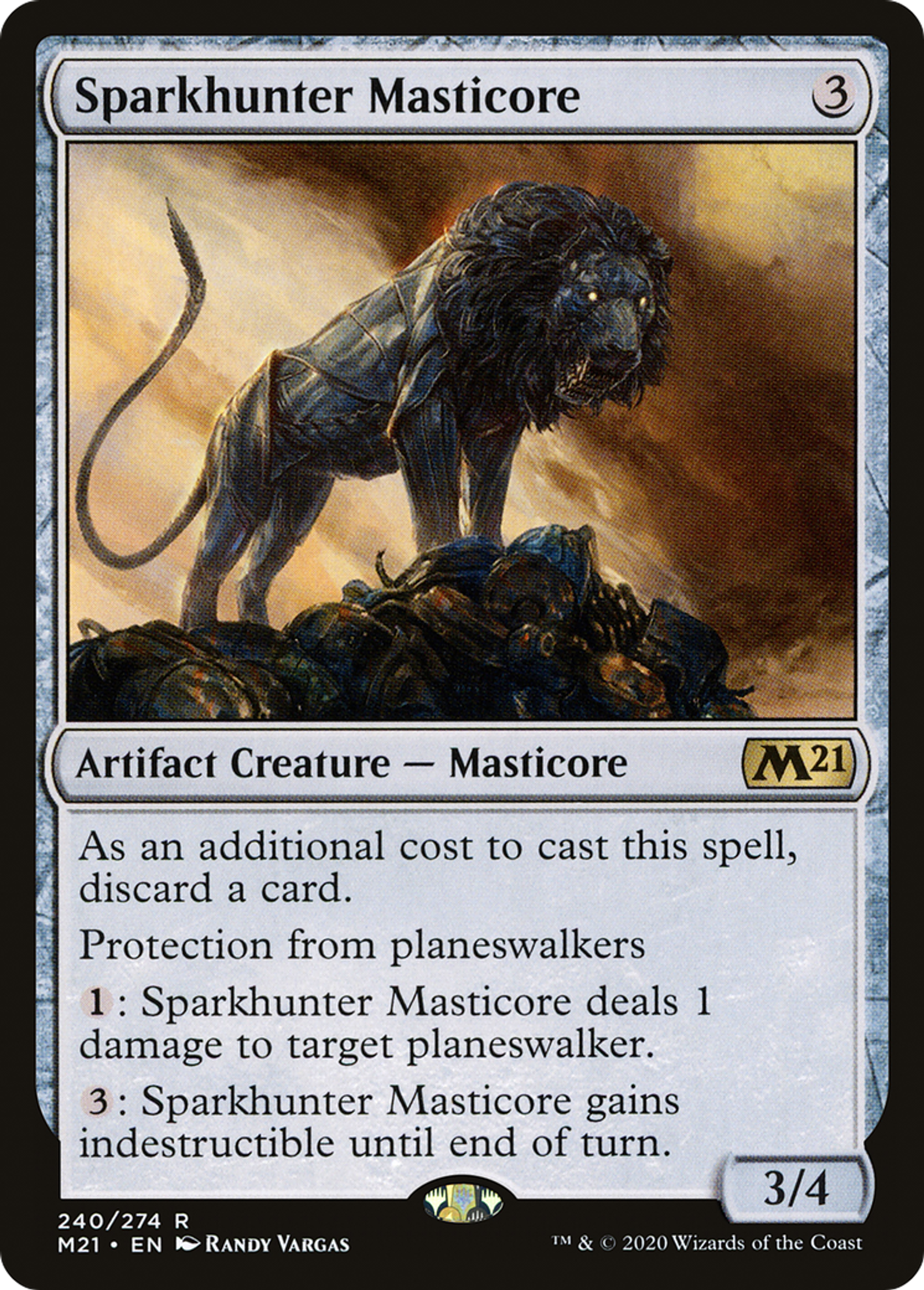 Masticore traqueuse d'étincelle — Core Set 2021 — Magic: The Gathering