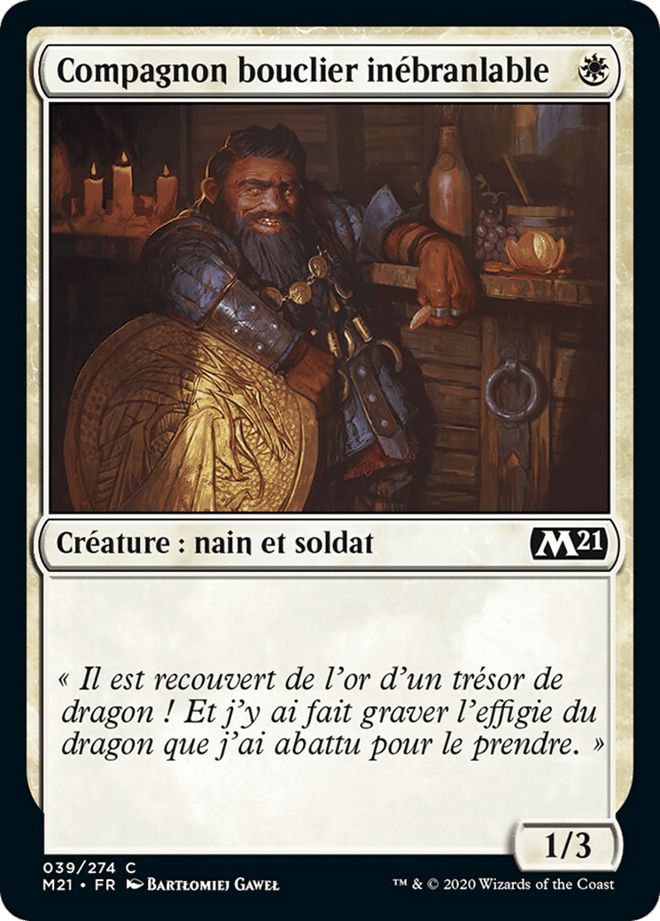Compagnon bouclier inébranlable — Core Set 2021 — Magic: The Gathering