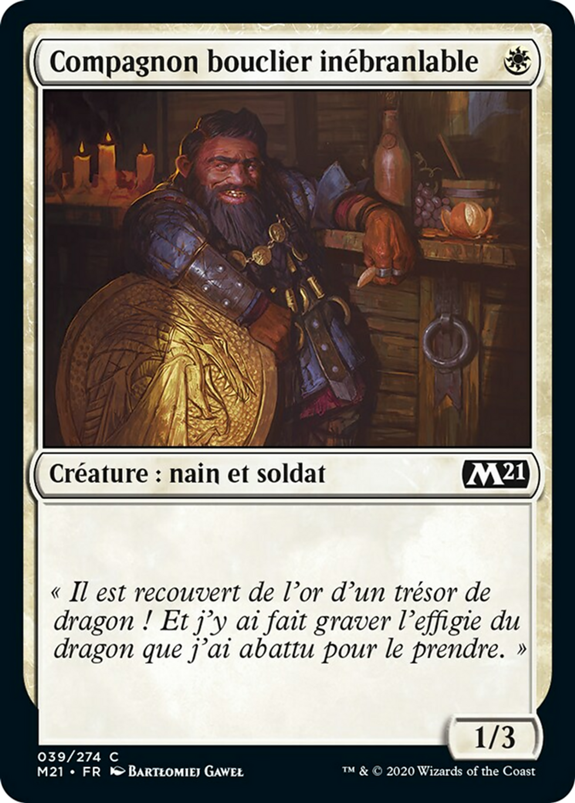 Compagnon bouclier inébranlable — Core Set 2021 — Magic: The Gathering