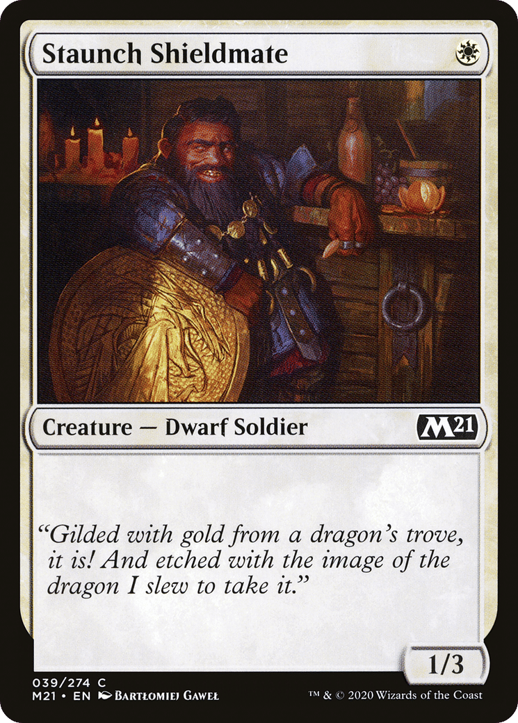 Staunch Shieldmate — Core Set 2021 — Magic: The Gathering