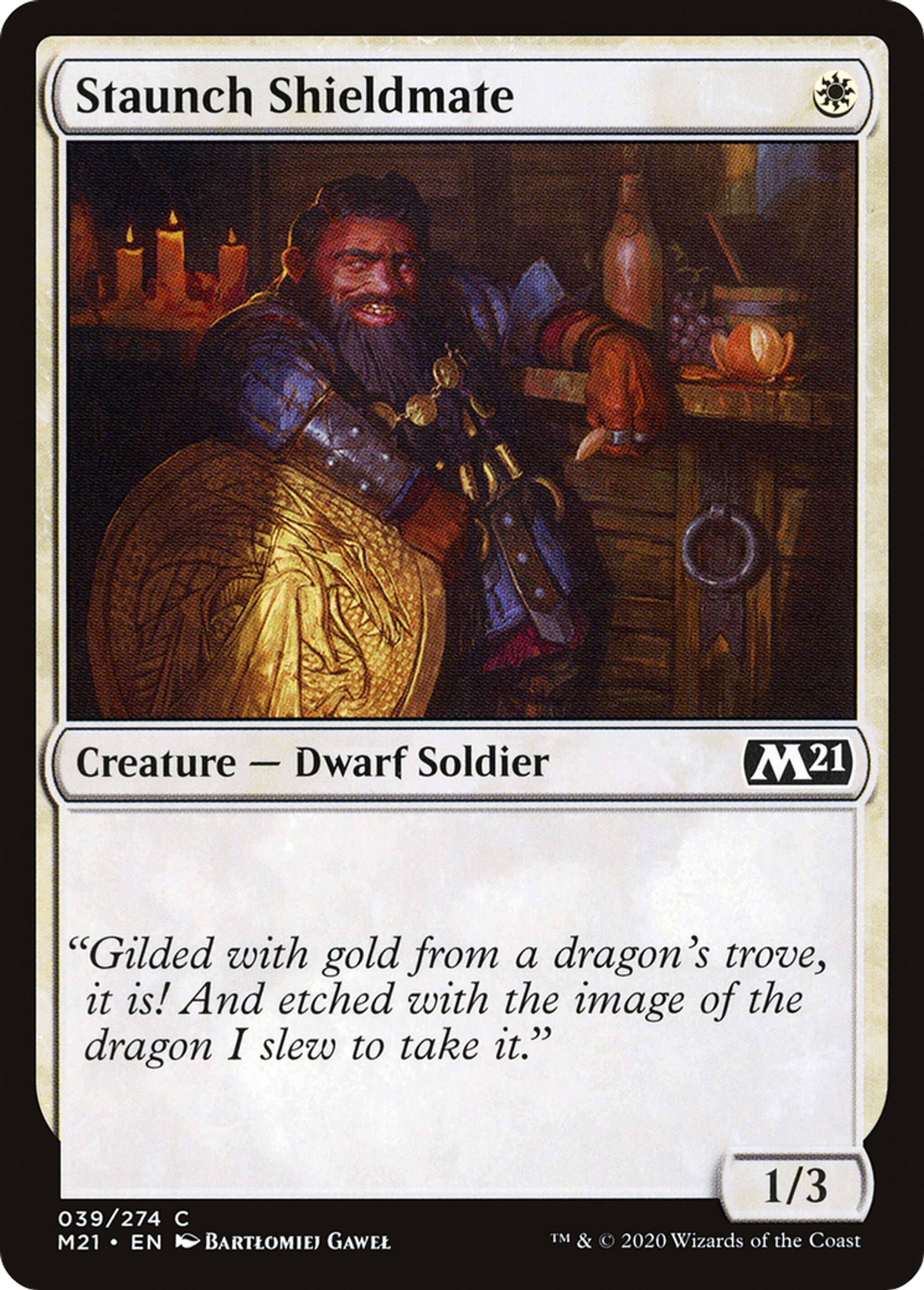 Staunch Shieldmate — Core Set 2021 — Magic: The Gathering