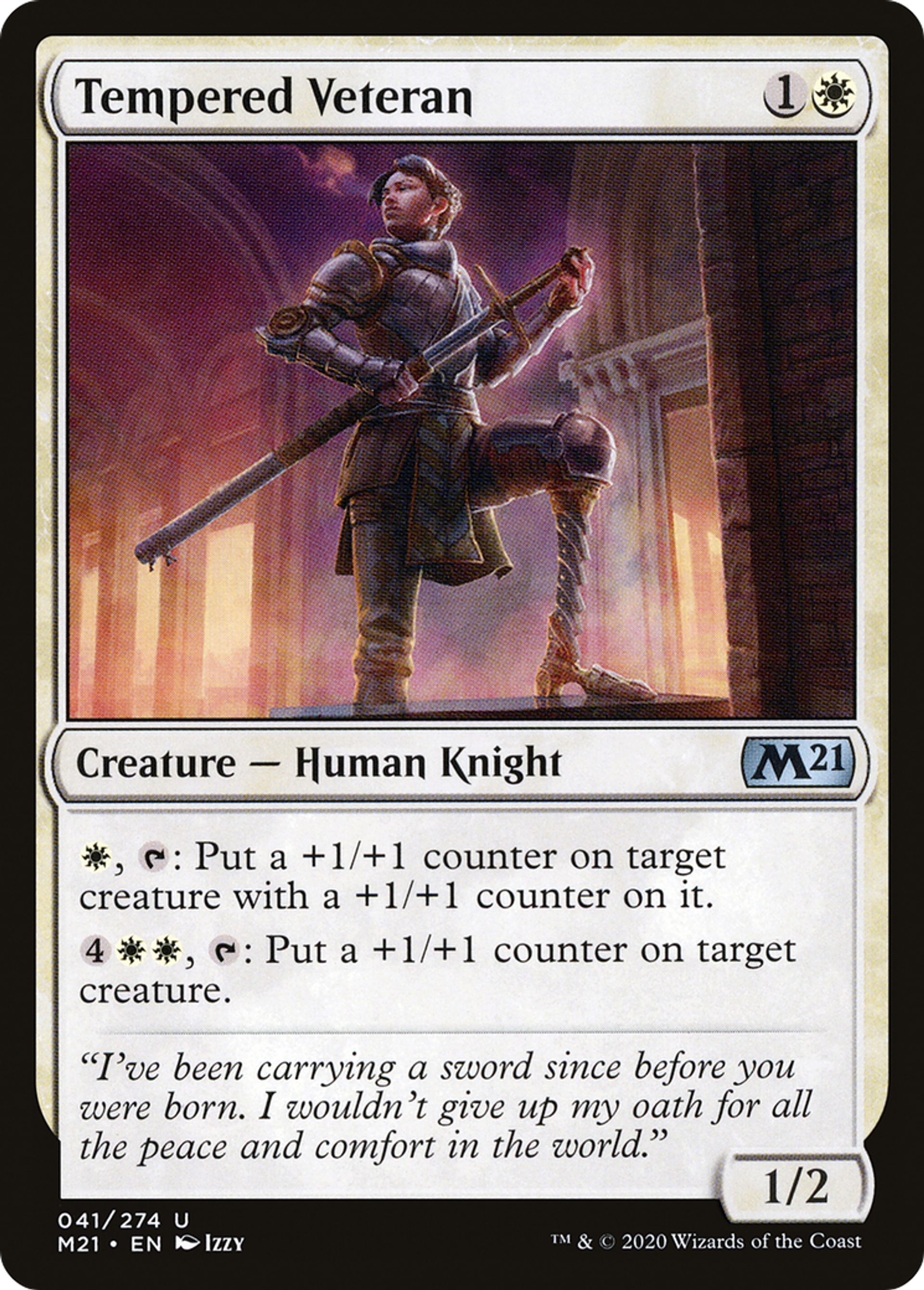Tempered Veteran — Core Set 2021 — Magic: The Gathering