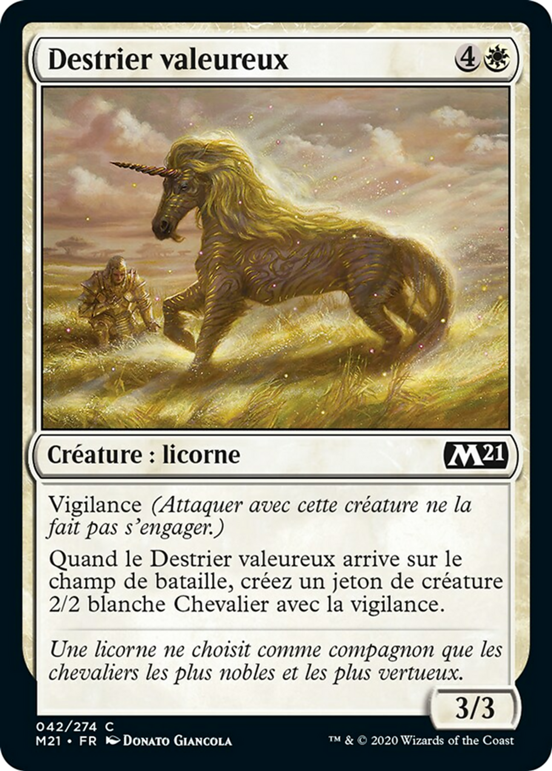 Destrier valeureux — Core Set 2021 — Magic: The Gathering
