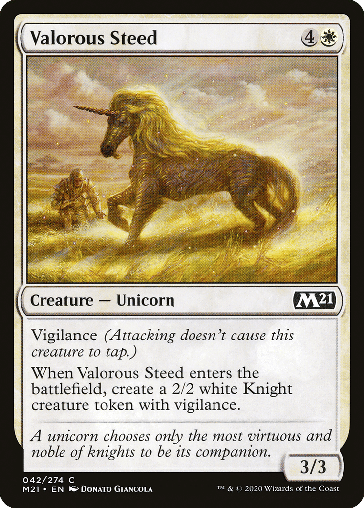 Valorous Steed — Core Set 2021 — Magic: The Gathering