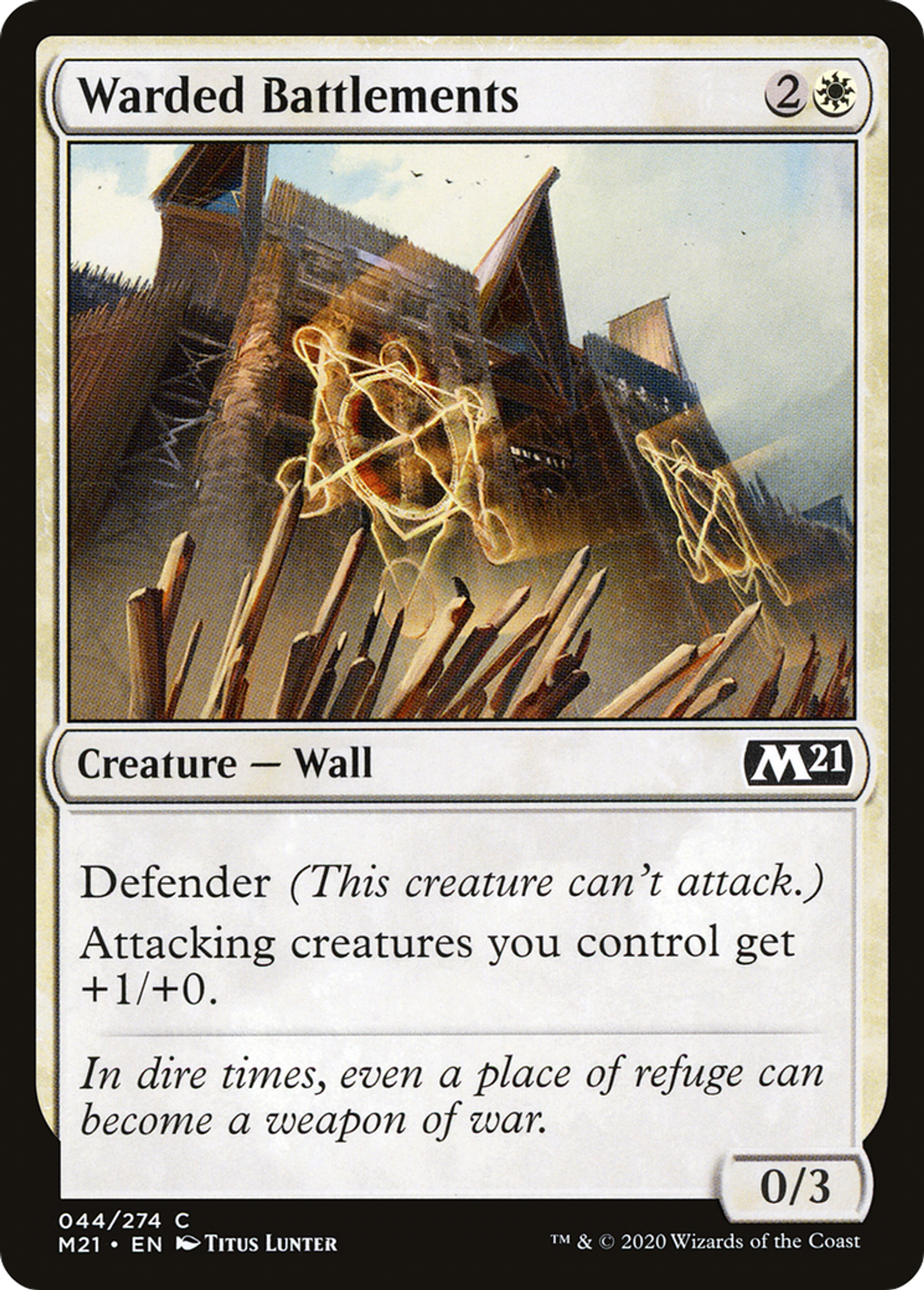 Remparts aux runes de garde — Core Set 2021 — Magic: The Gathering