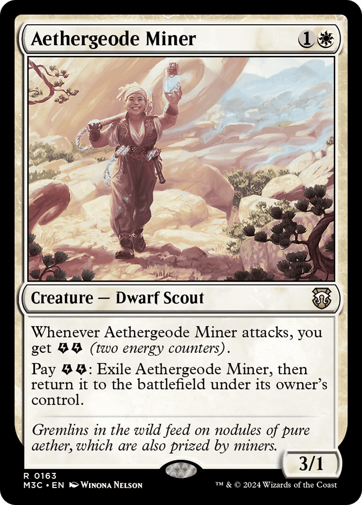 Aethergeode Miner from Modern Horizons 3 Commander - Magic: The Gathering