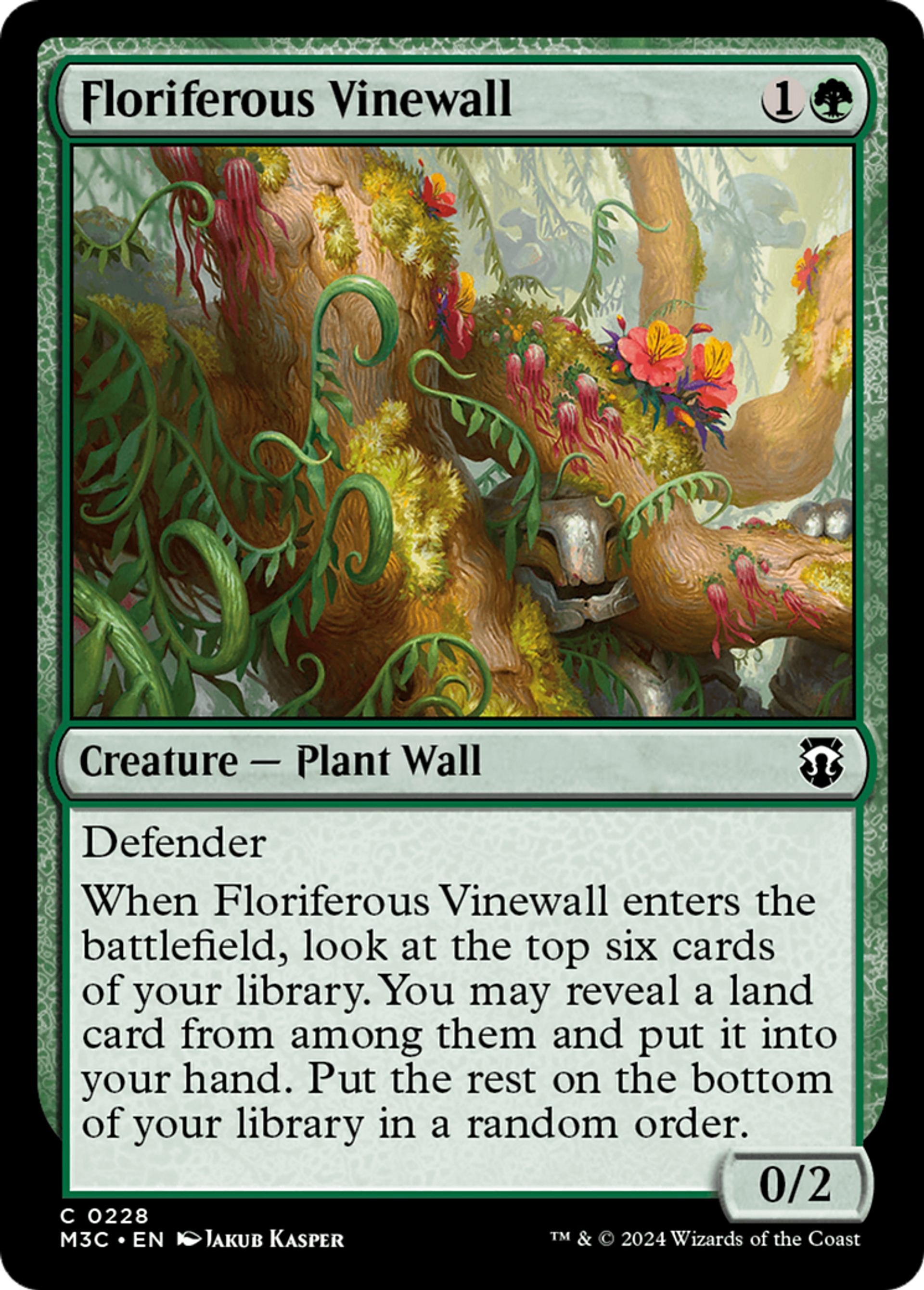 Mur de vignes florifères — Modern Horizons 3 Commander — Magic: The Gathering