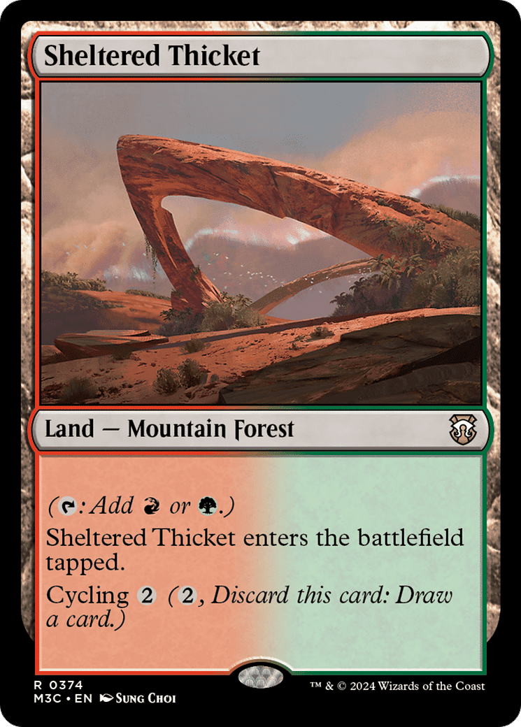 Sheltered Thicket — Modern Horizons 3 Commander — Magic: The Gathering