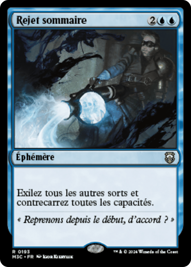 Rejet sommaire — Modern Horizons 3 Commander — Magic: The Gathering