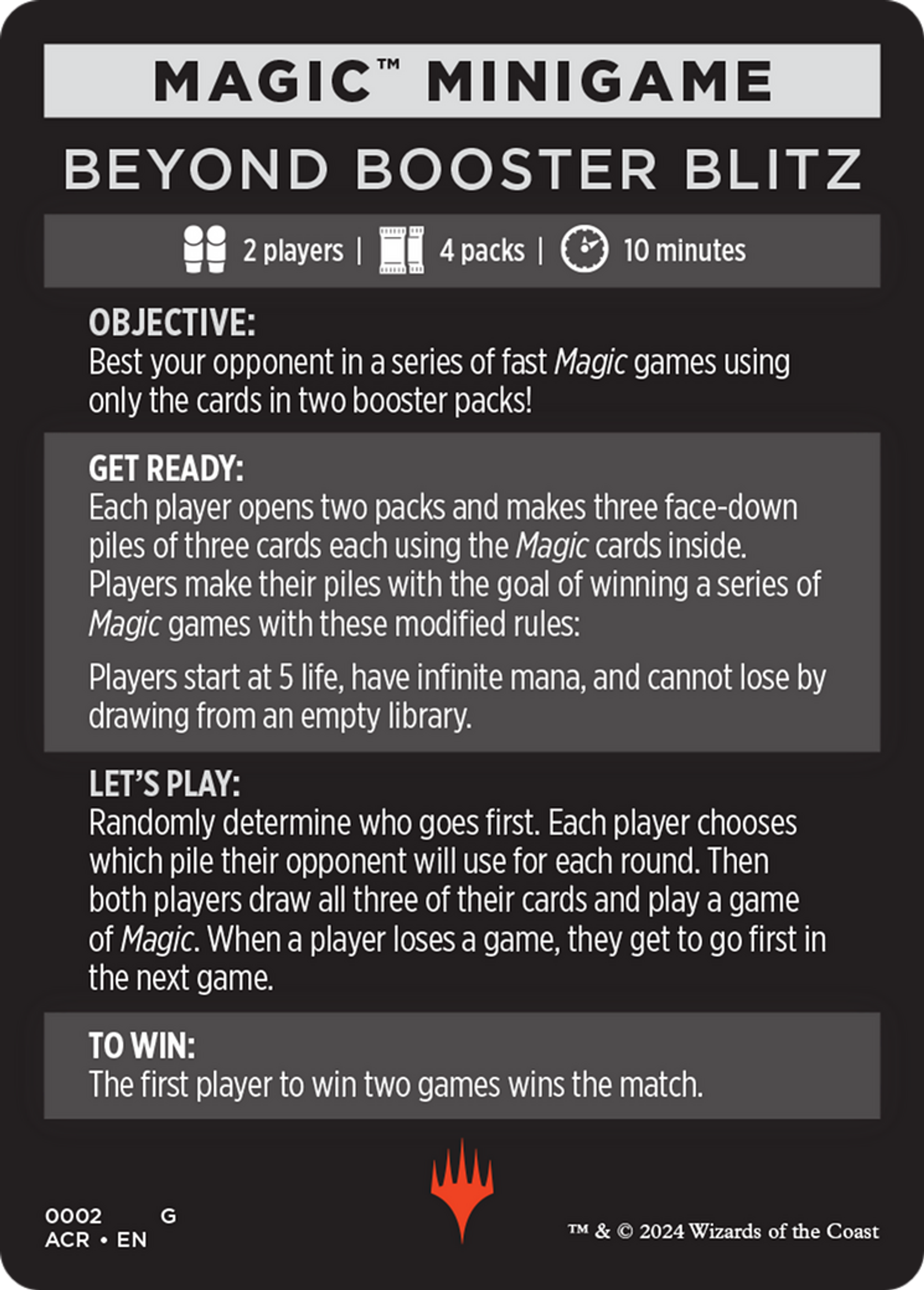Beyond Booster Blitz — Assassin's Creed Minigames — Magic: The Gathering