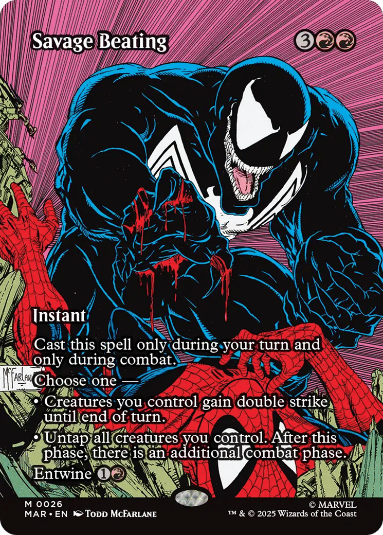 Savage Beating — Marvel Universe — Magic: The Gathering