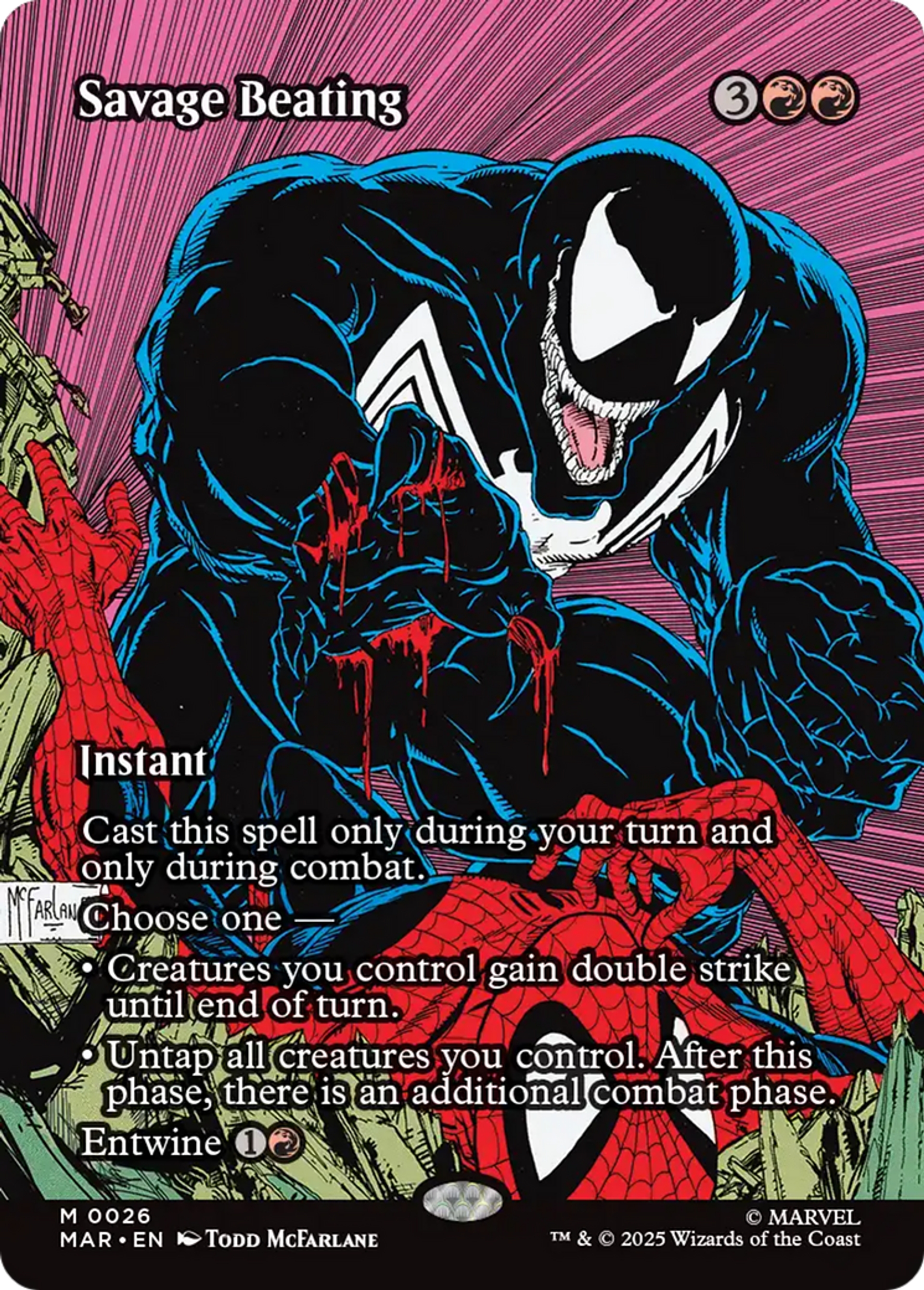 Savage Beating — Marvel Universe — Magic: The Gathering