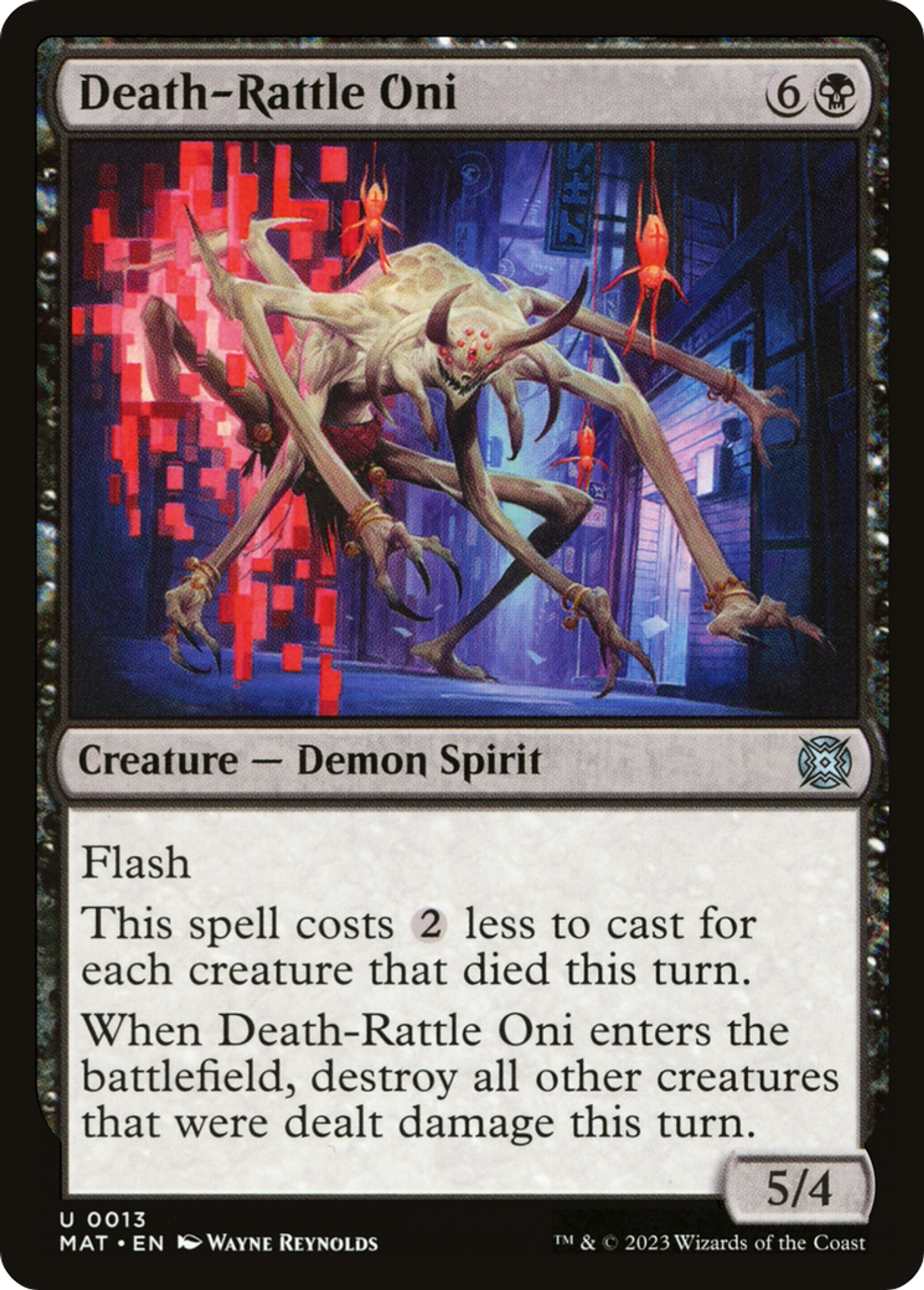 Death-Rattle Oni — March of the Machine: The Aftermath — Magic: The Gathering