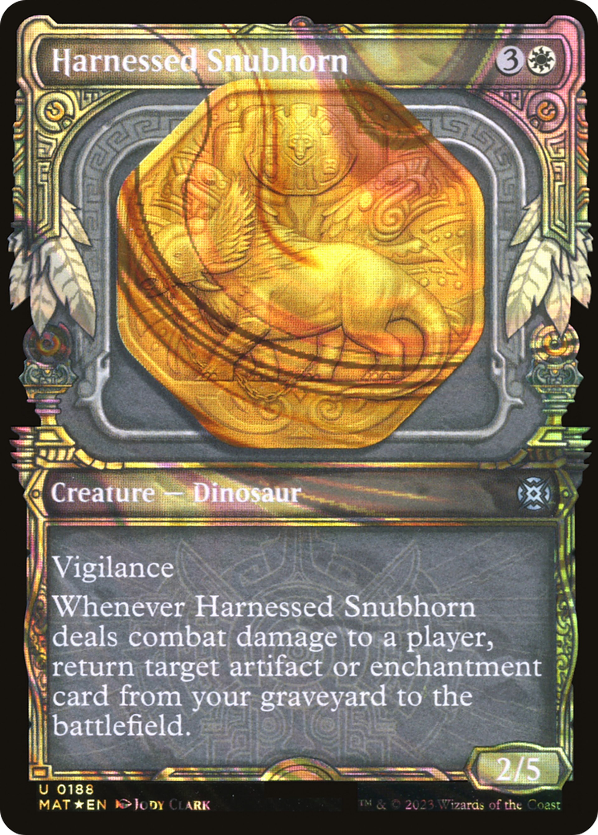 Retroussecorne harnaché — March of the Machine: The Aftermath — Magic: The Gathering
