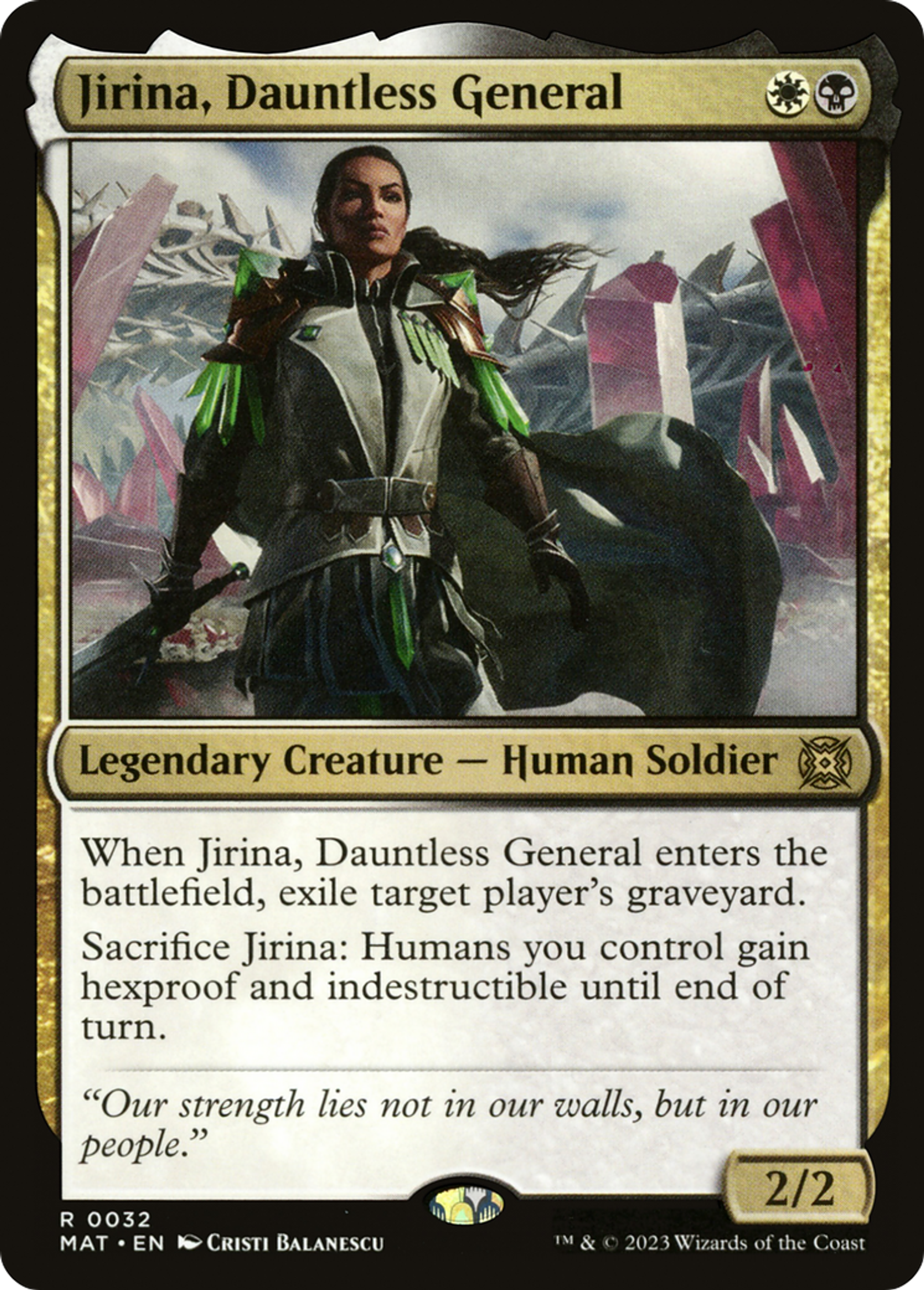 Jirina, Dauntless General — March of the Machine: The Aftermath — Magic: The Gathering