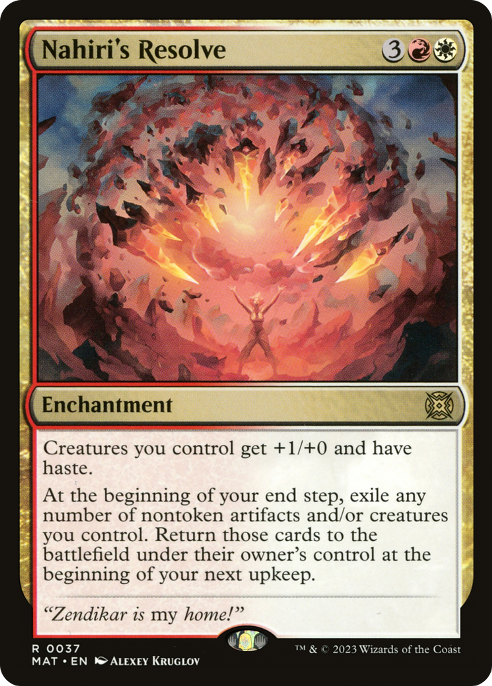 Détermination de Nahiri — March of the Machine: The Aftermath — Magic: The Gathering