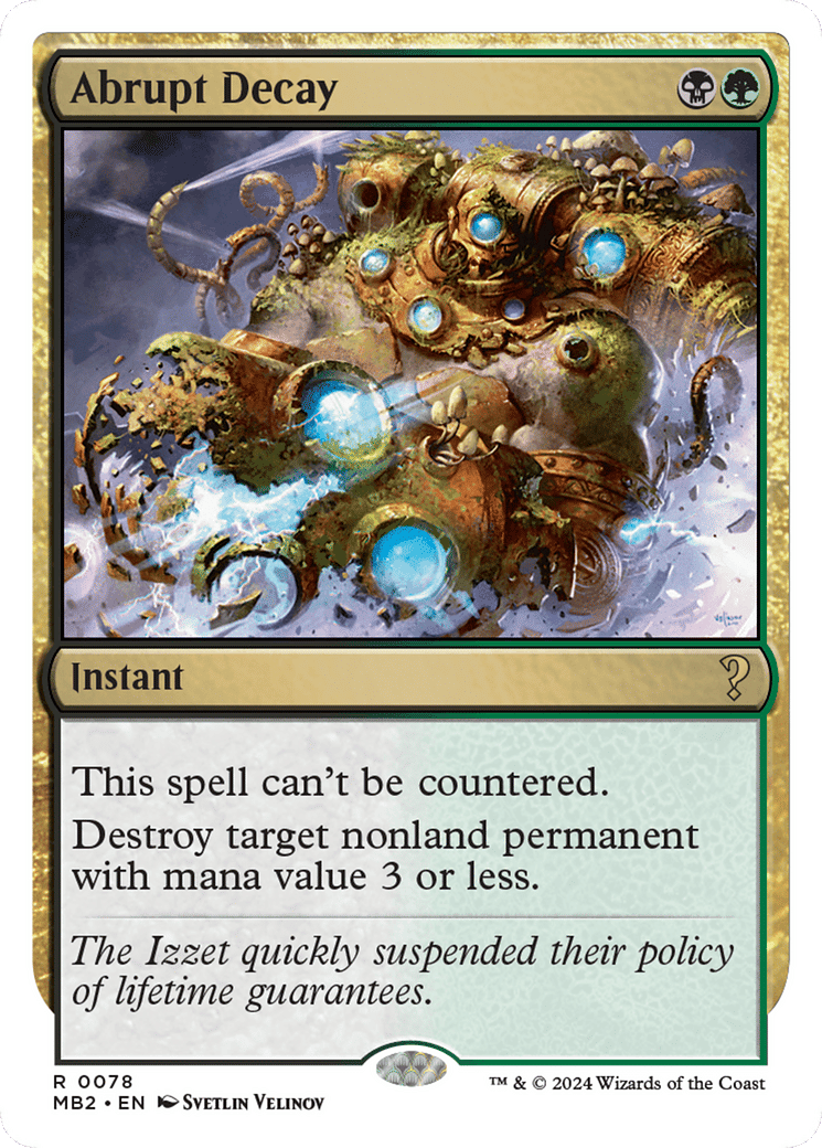 Abrupt Decay — Mystery Booster 2 — Magic: The Gathering