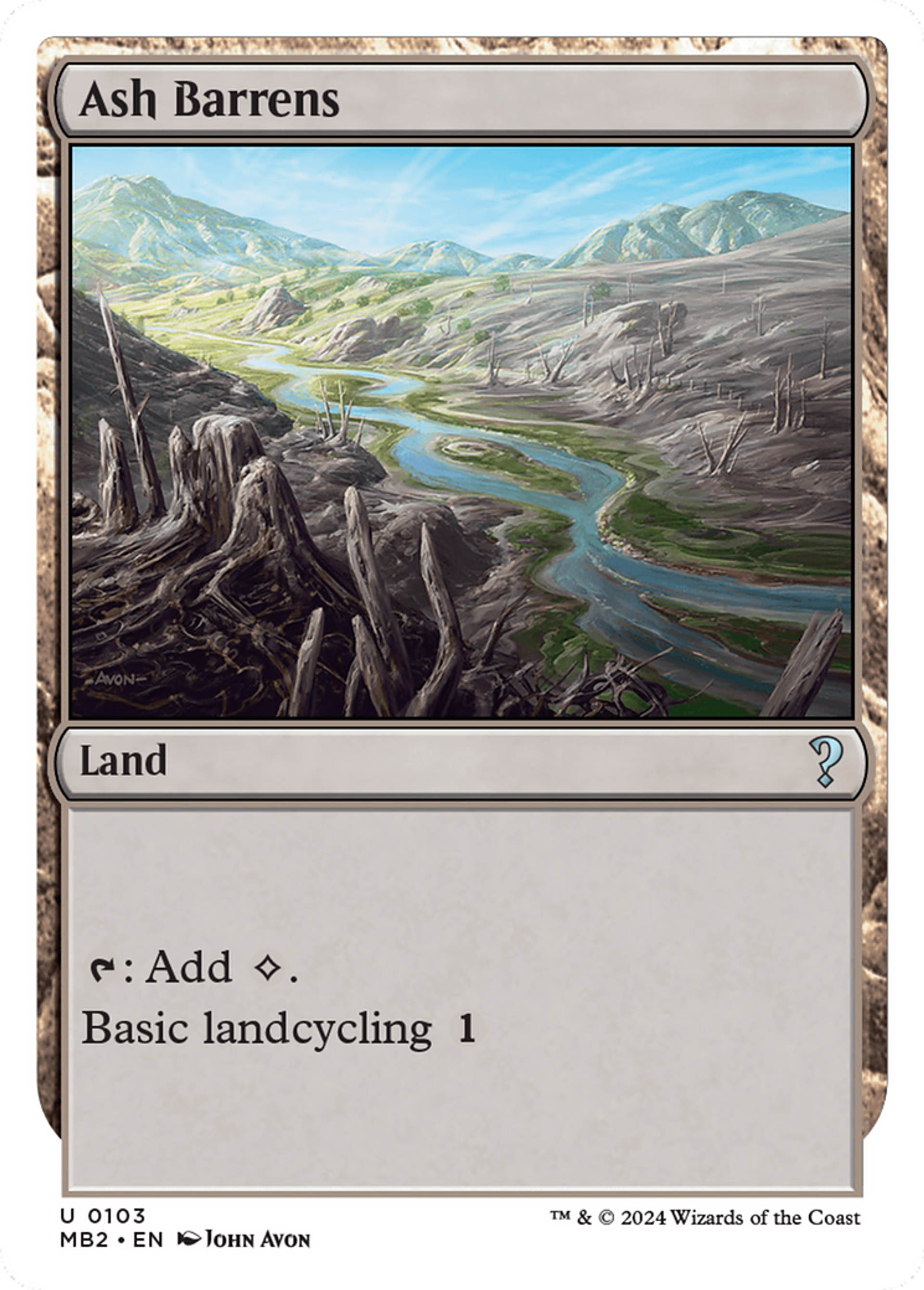 Landes cendreuses — Mystery Booster 2 — Magic: The Gathering