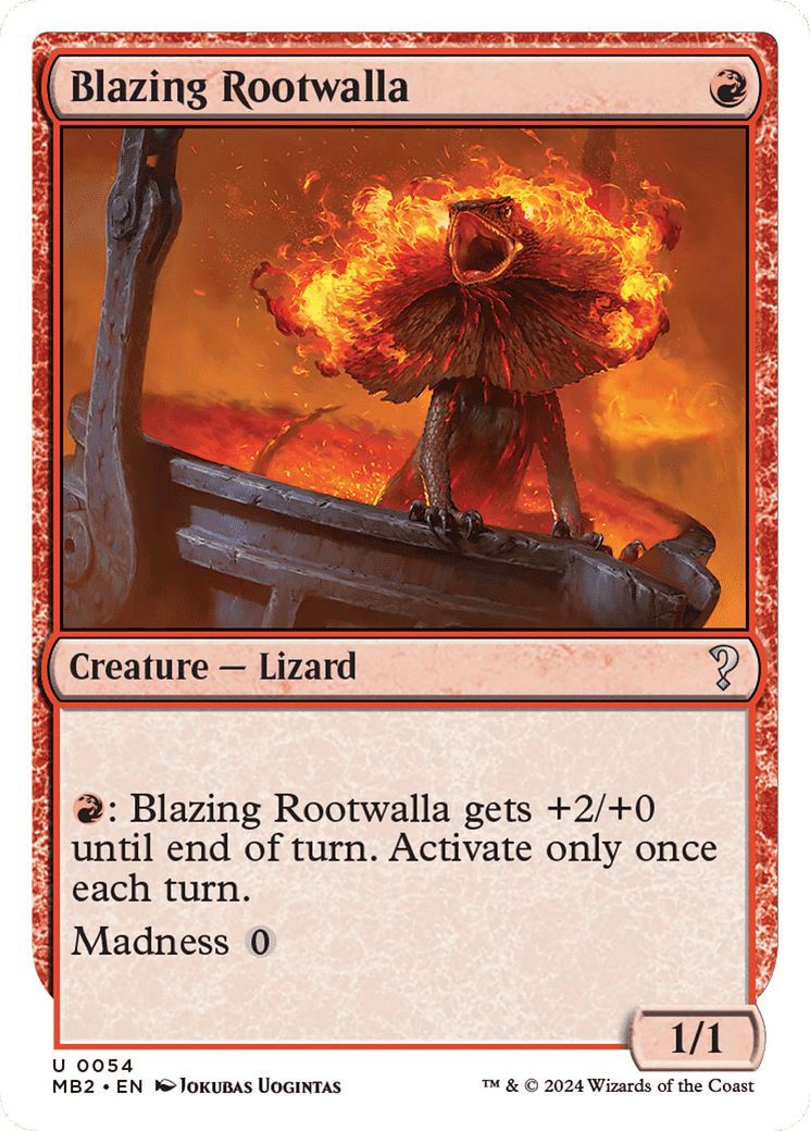 Blazing Rootwalla — Mystery Booster 2 — Magic: The Gathering