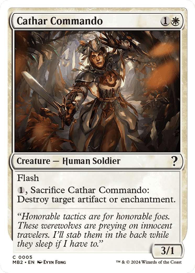 Cathar Commando — Mystery Booster 2 — Magic: The Gathering