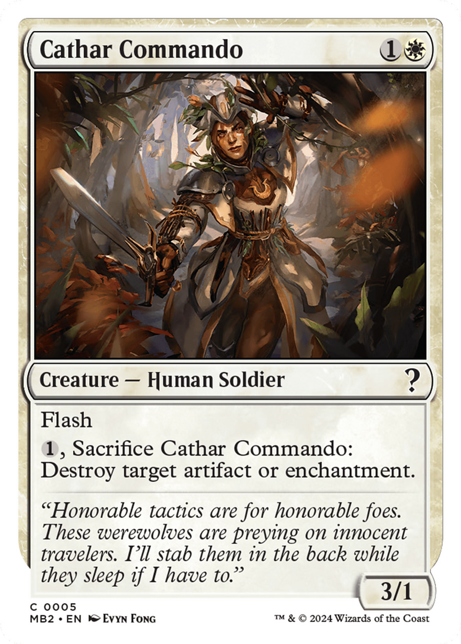 Commando cathare — Mystery Booster 2 — Magic: The Gathering
