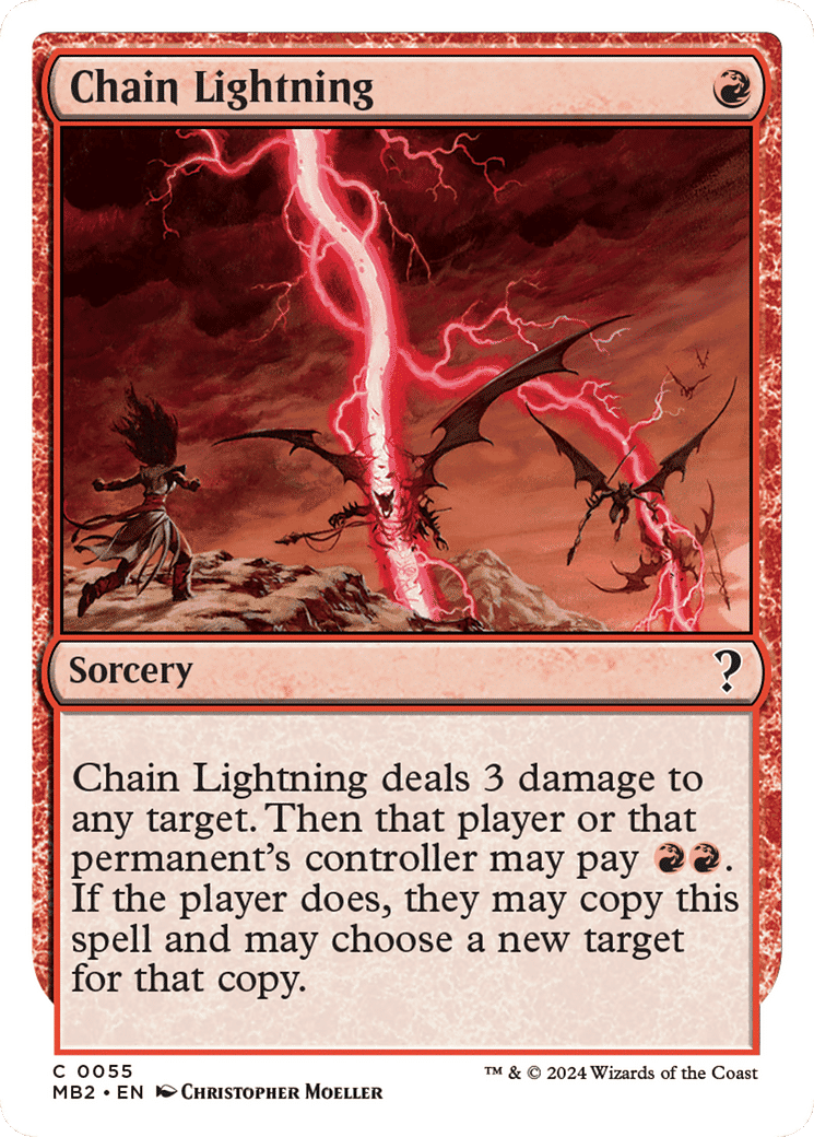 Chain Lightning — Mystery Booster 2 — Magic: The Gathering