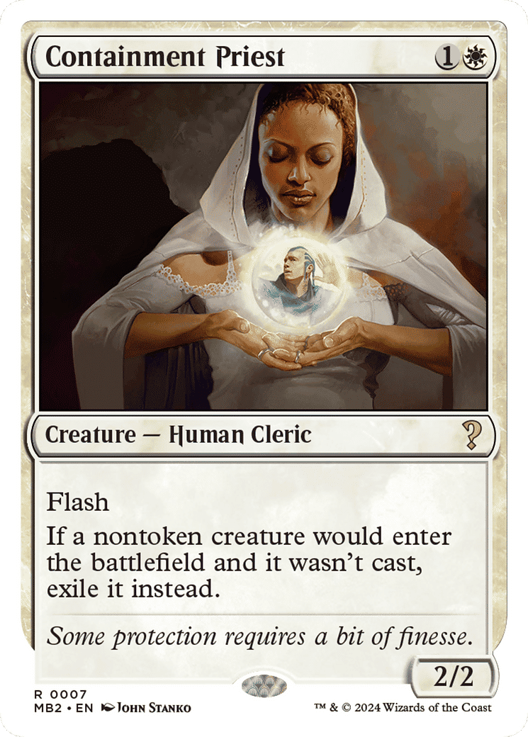 Containment Priest — Mystery Booster 2 — Magic: The Gathering
