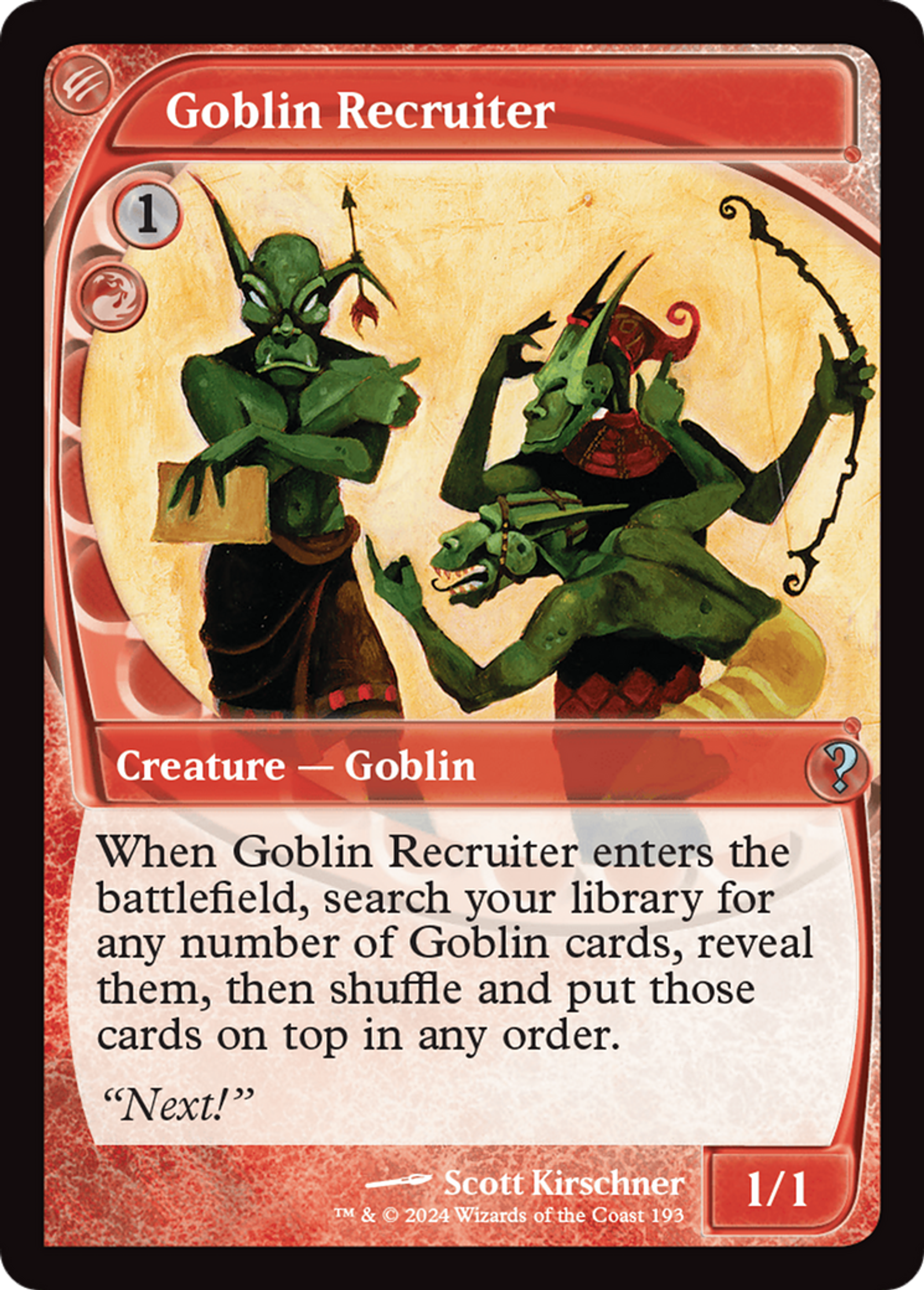 Recruteur gobelin — Mystery Booster 2 — Magic: The Gathering