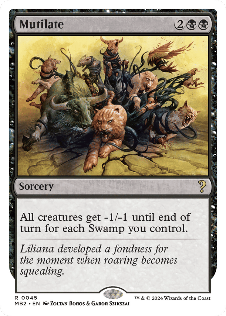 Mutilate — Mystery Booster 2 — Magic: The Gathering