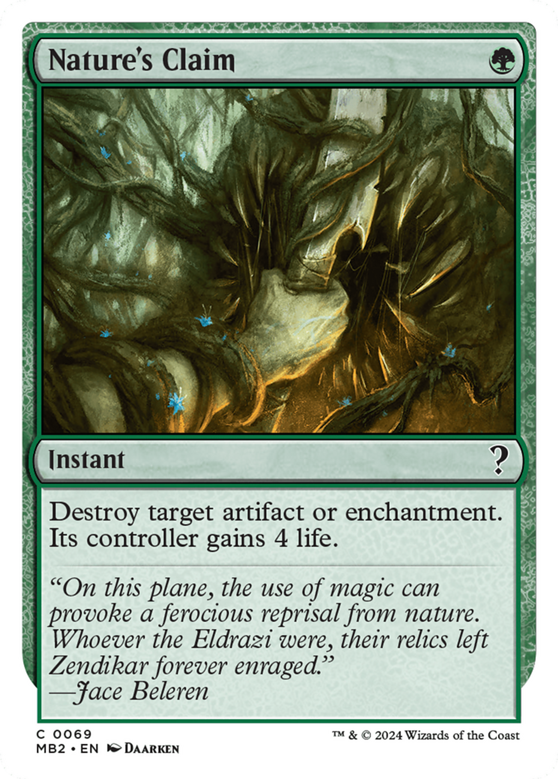 Revendication par la nature — Mystery Booster 2 — Magic: The Gathering