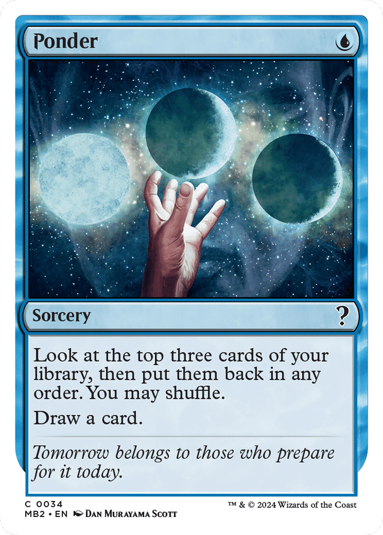 Contemplation — Mystery Booster 2 — Magic: The Gathering