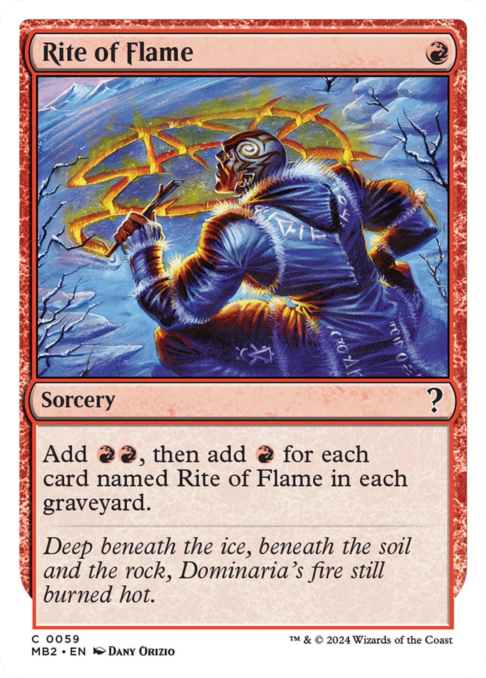 Rite de flammes — Mystery Booster 2 — Magic: The Gathering
