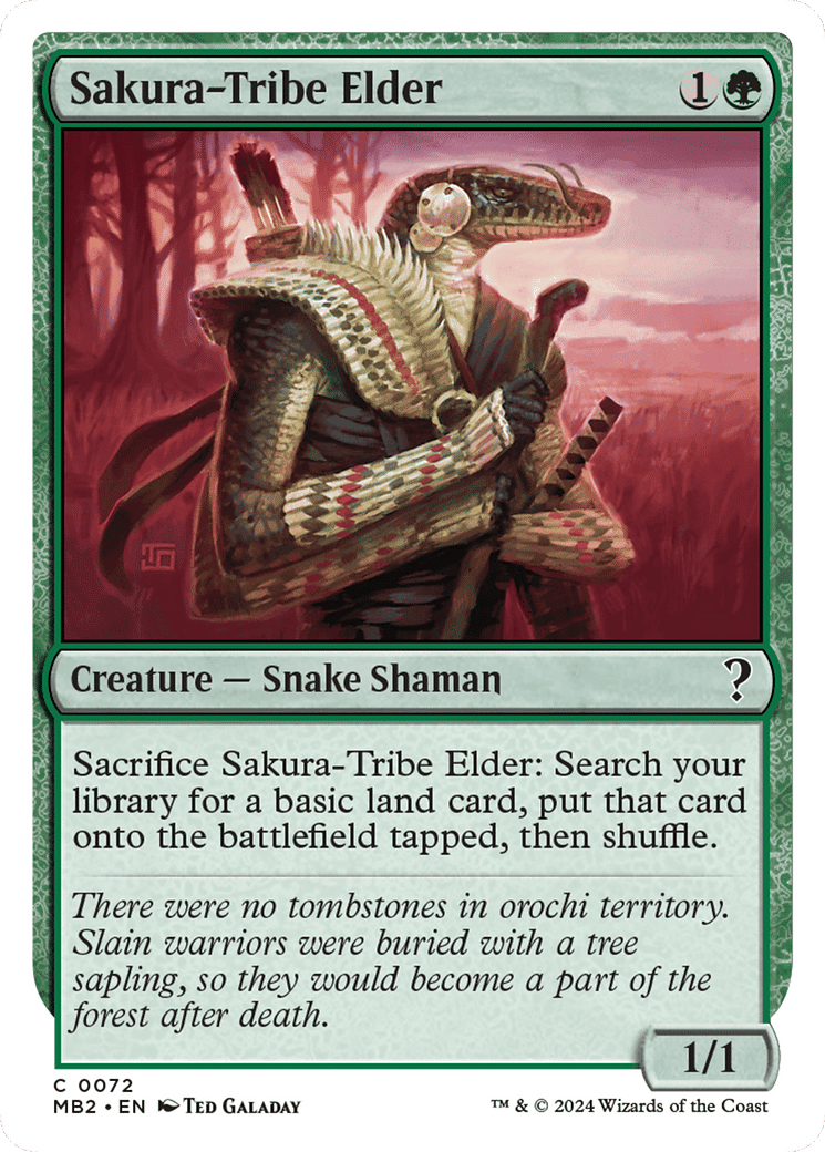 Sakura-Tribe Elder — Mystery Booster 2 — Magic: The Gathering