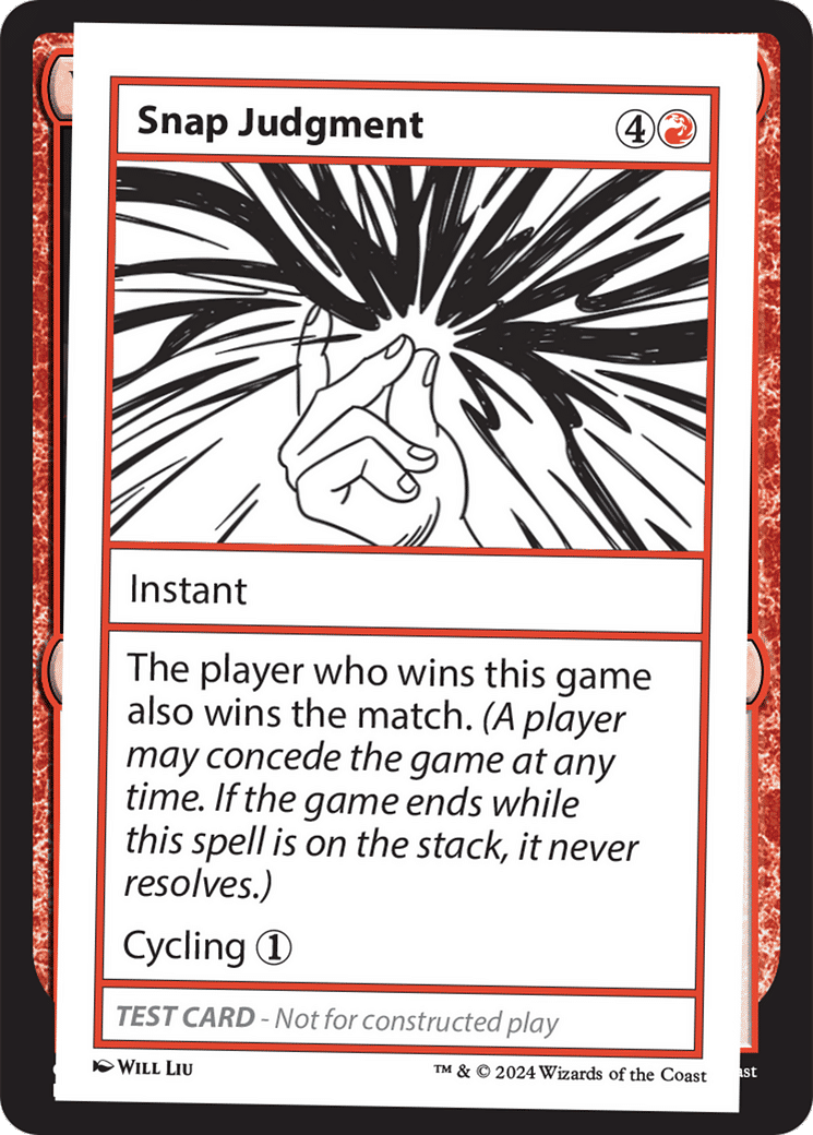 Snap Judgment — Mystery Booster 2 — Magic: The Gathering
