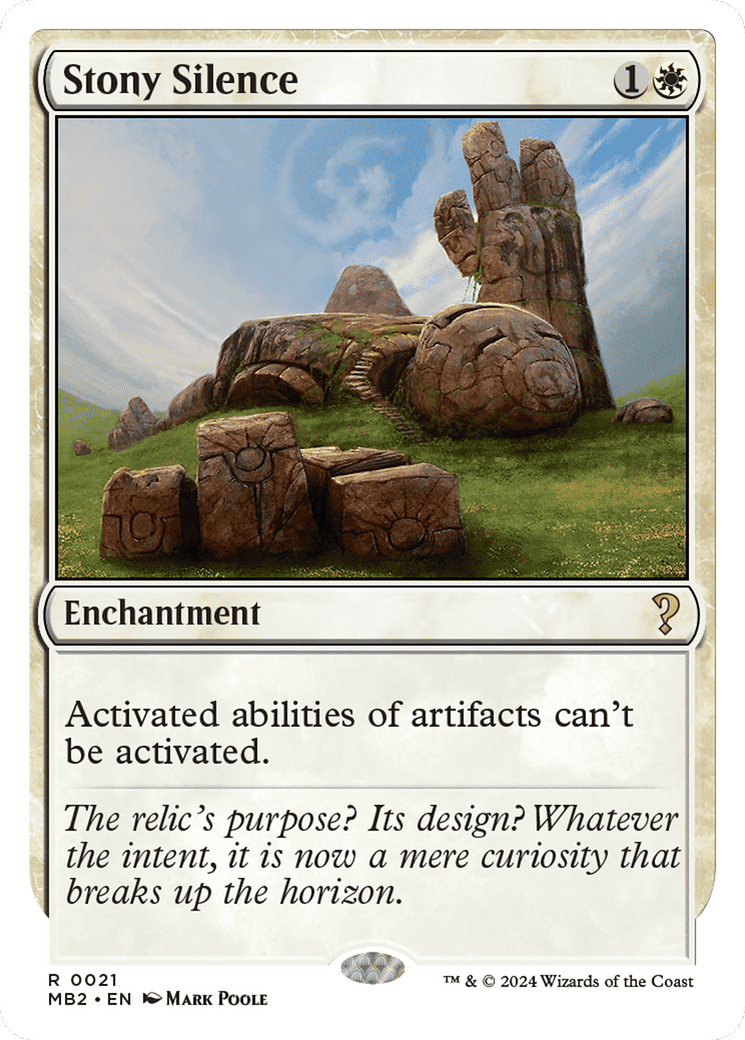 Stony Silence — Mystery Booster 2 — Magic: The Gathering