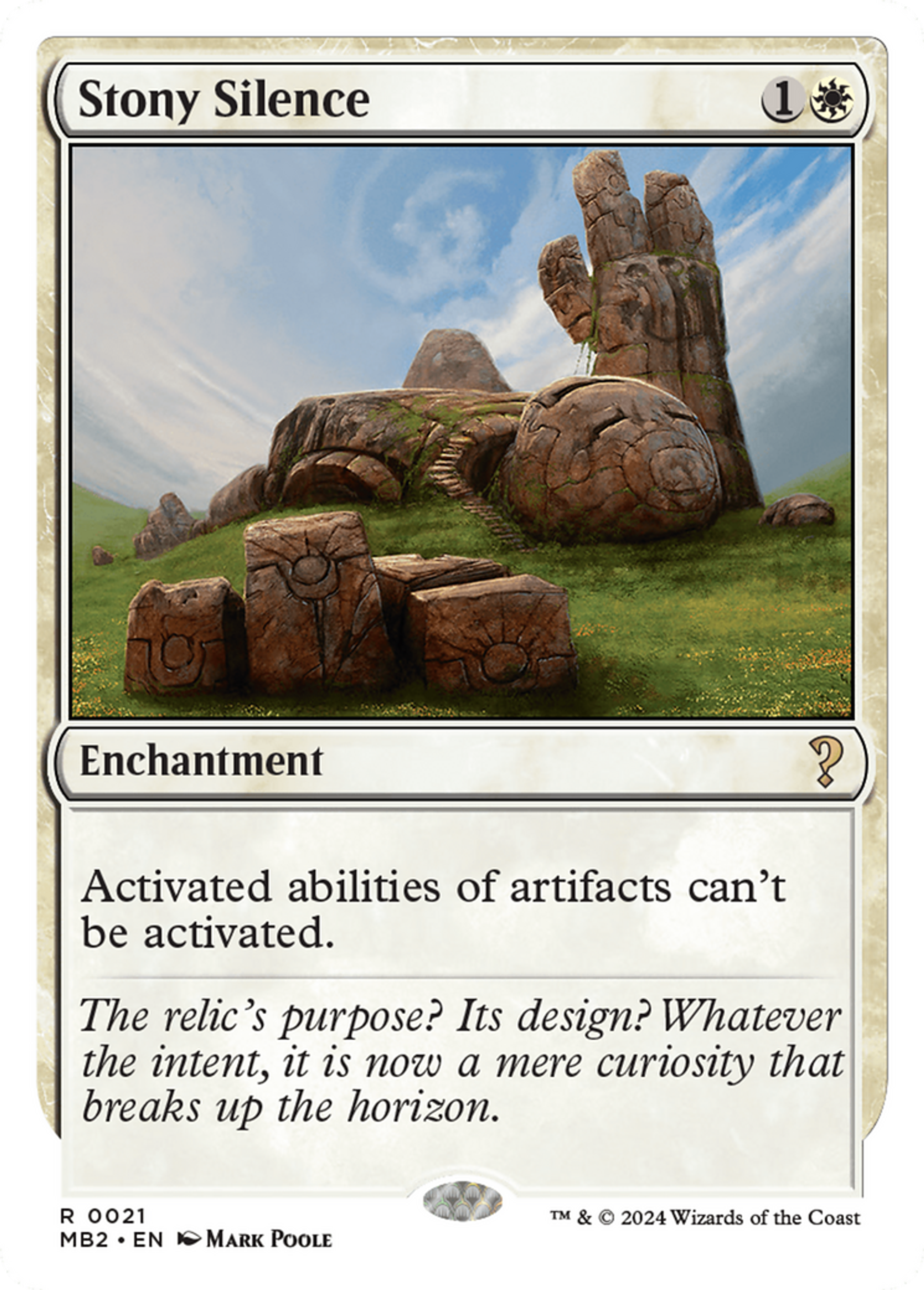 Silence de pierre — Mystery Booster 2 — Magic: The Gathering