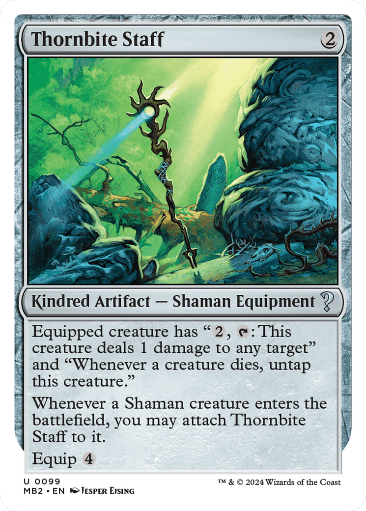 Thornbite Staff — Mystery Booster 2 — Magic: The Gathering